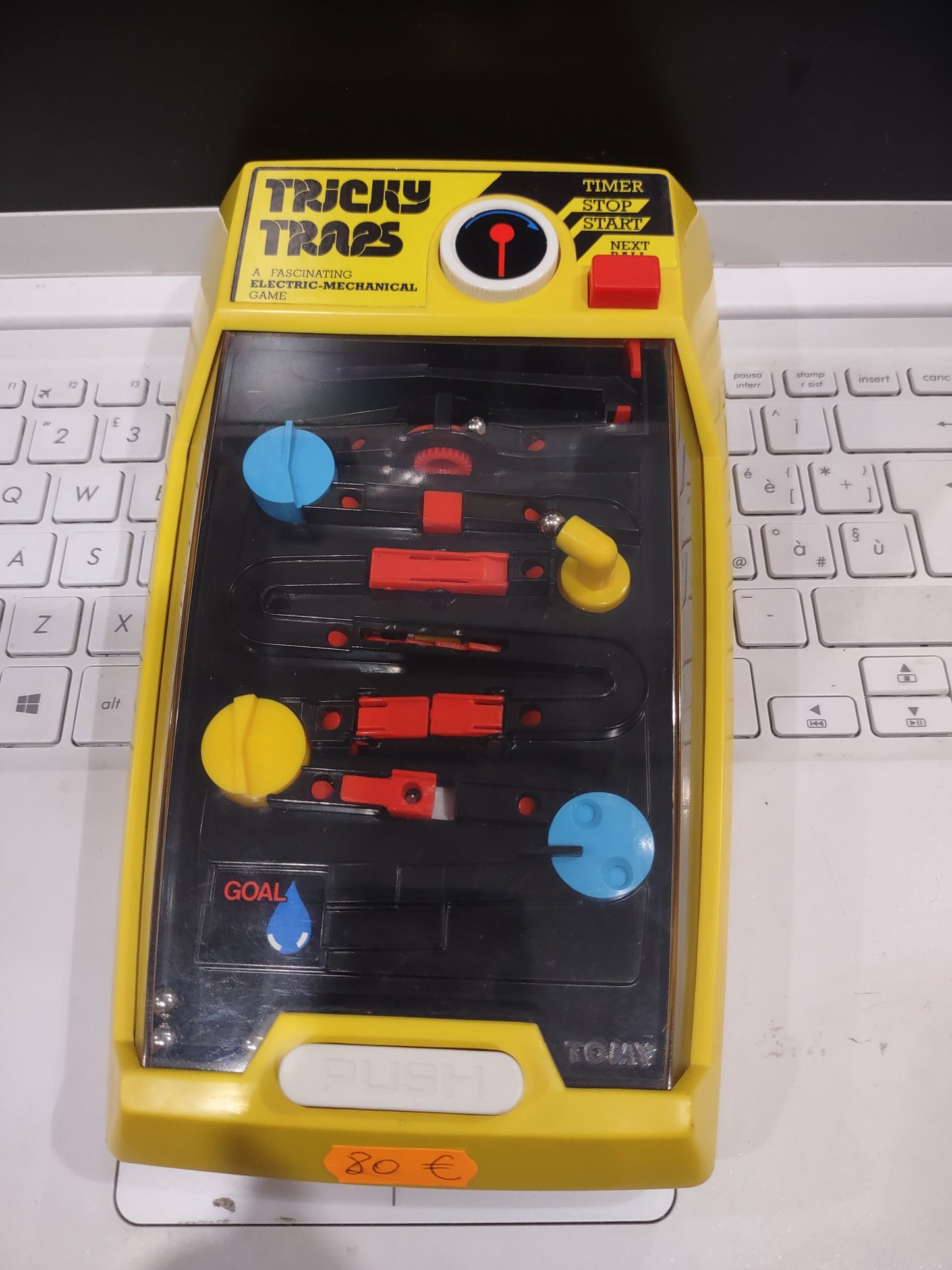 Gioco elettronico portatile tomy tricky traps vintage