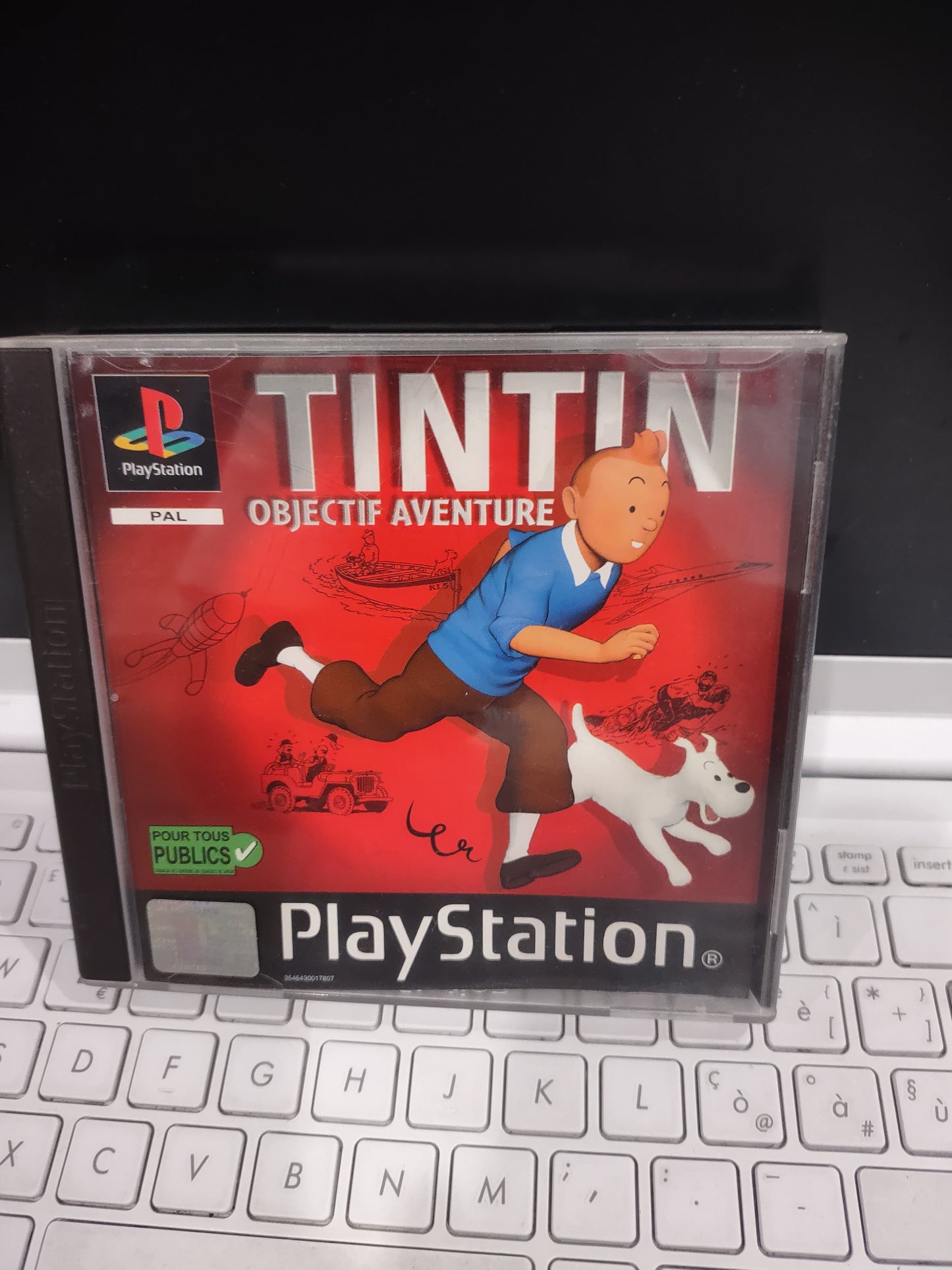 Gioco PlayStation PS1 Tintin obiettivo avventure PAL con italiano