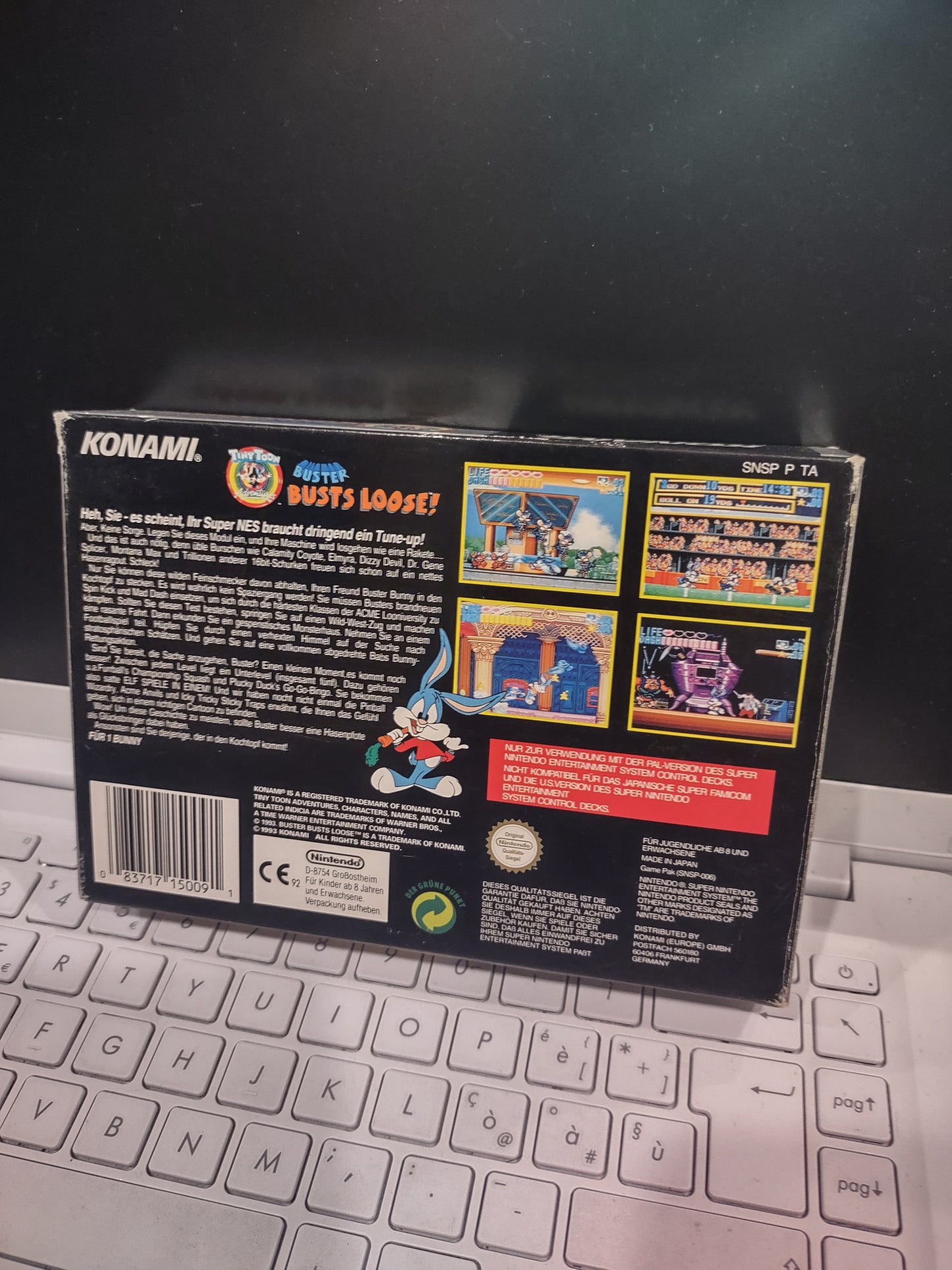 Gioco Nintendo snes superNintendo PAL tiny toon busts loose !