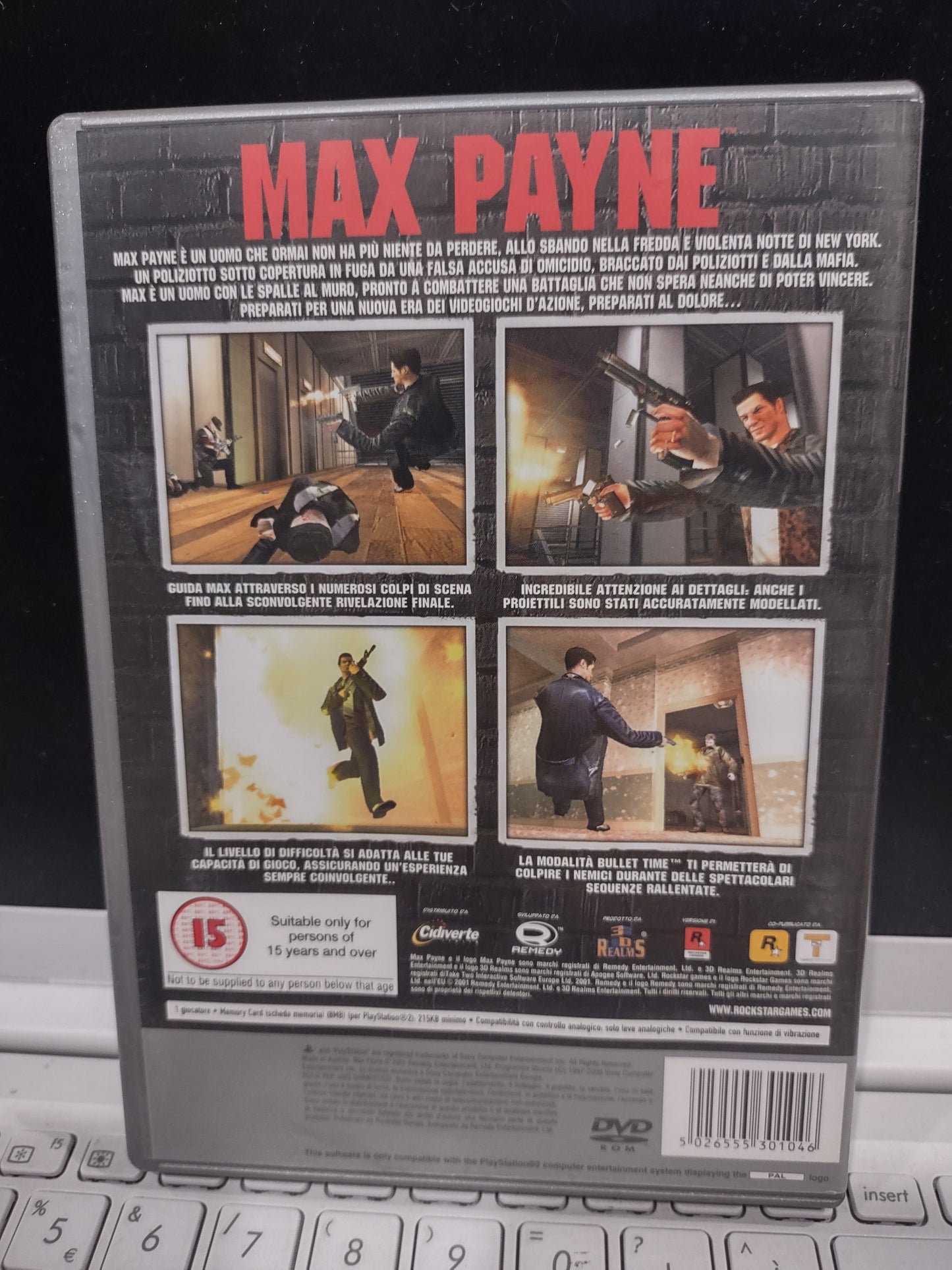 Gioco PlayStation PS2 max Payne ita