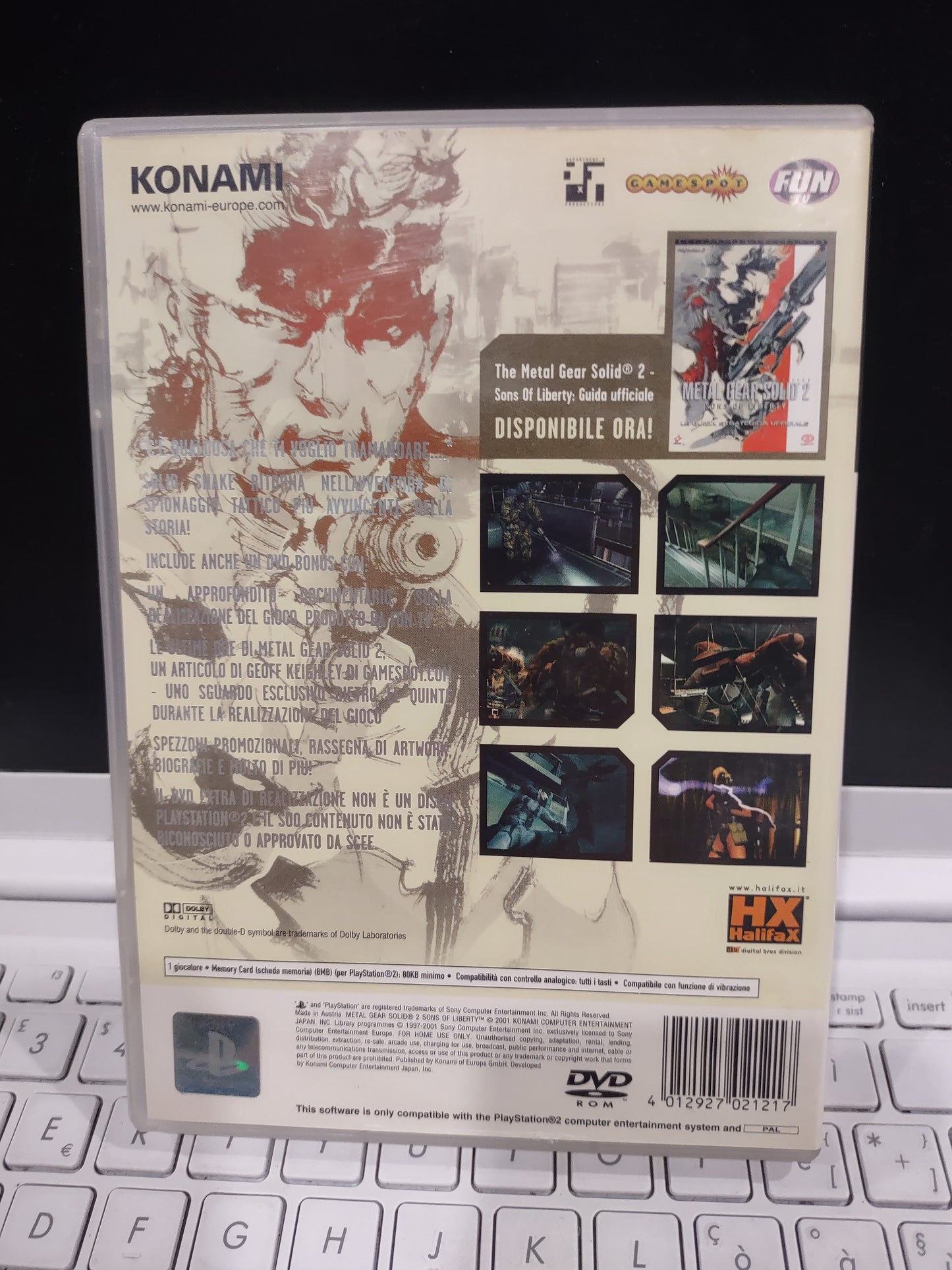 Gioco PlayStation PS2 metal Gear solid 2