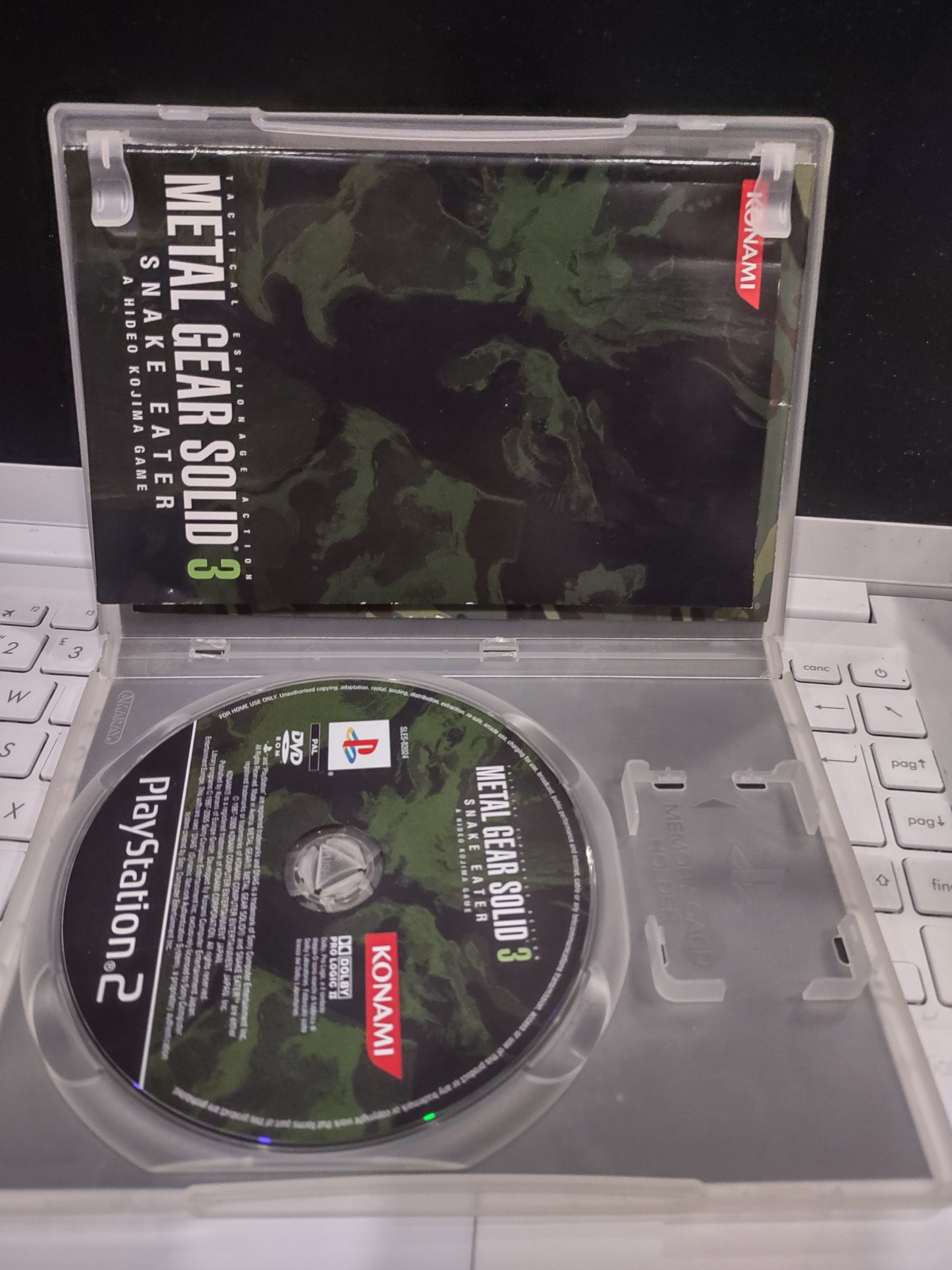 Gioco PlayStation PS2 metal Gear solid 3 Snake eater