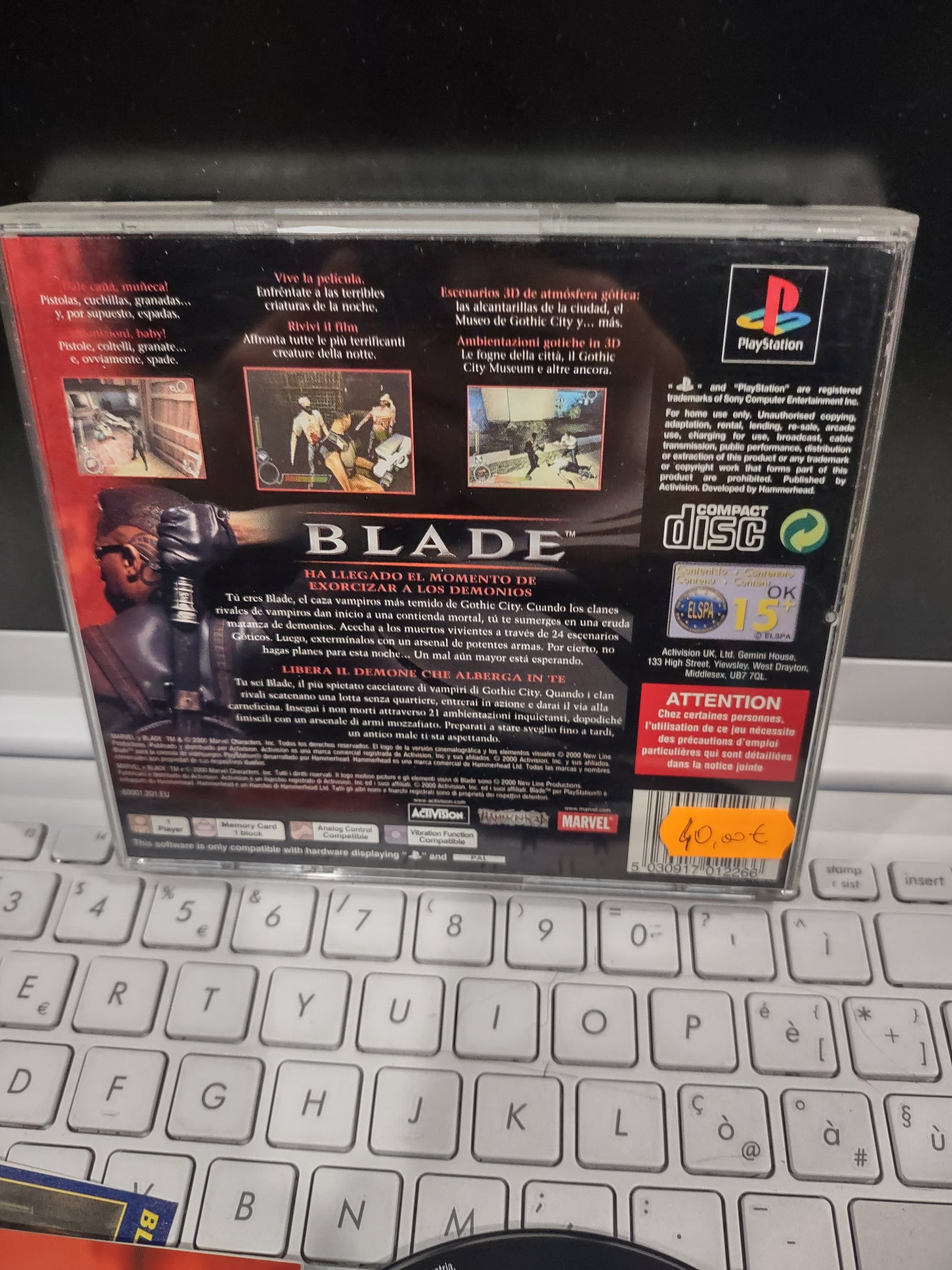 Gioco PlayStation PS1 Marvel Blade ita