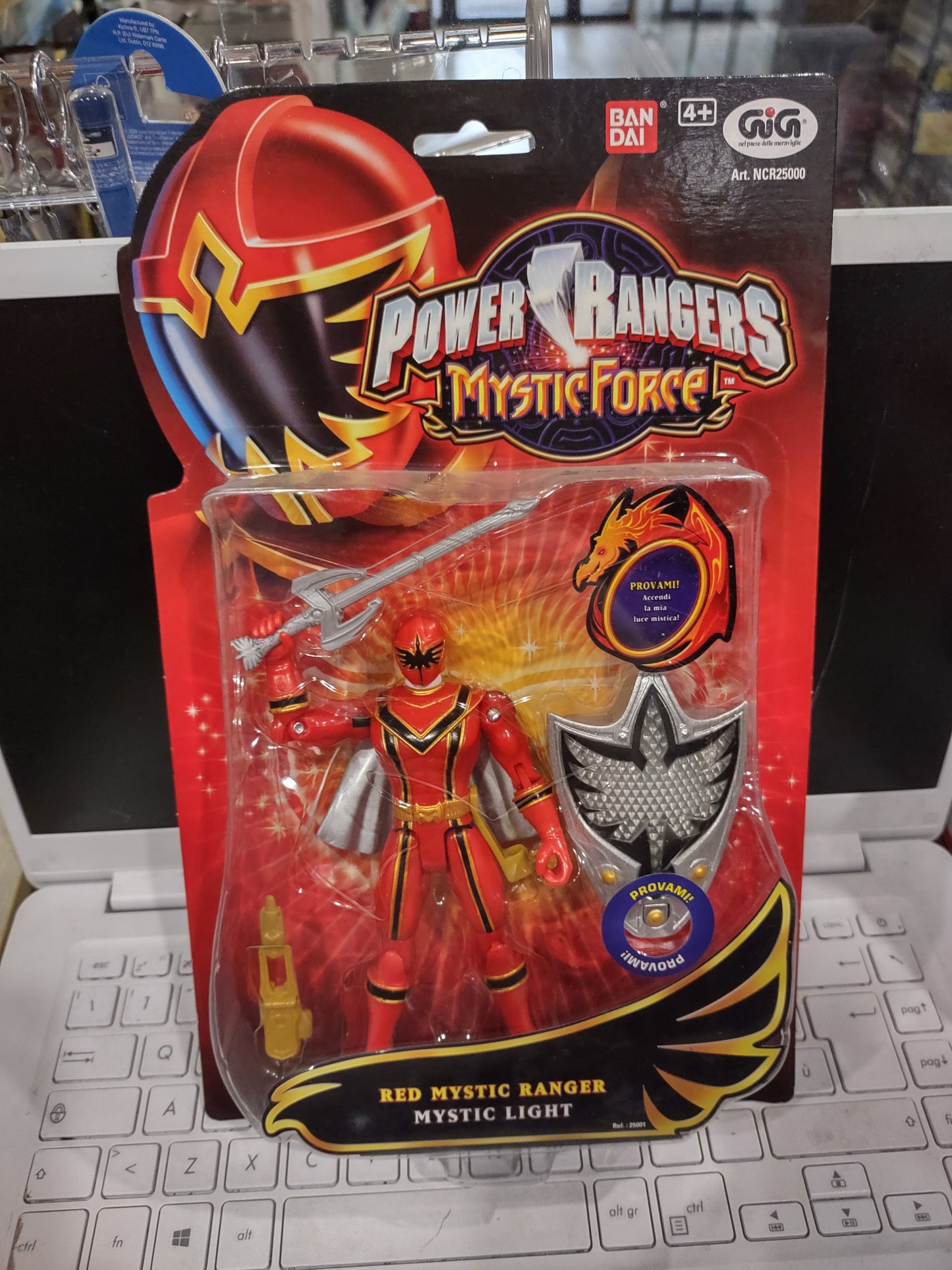 Action figures gig bandai Power Rangers mystic Force Red ranger light