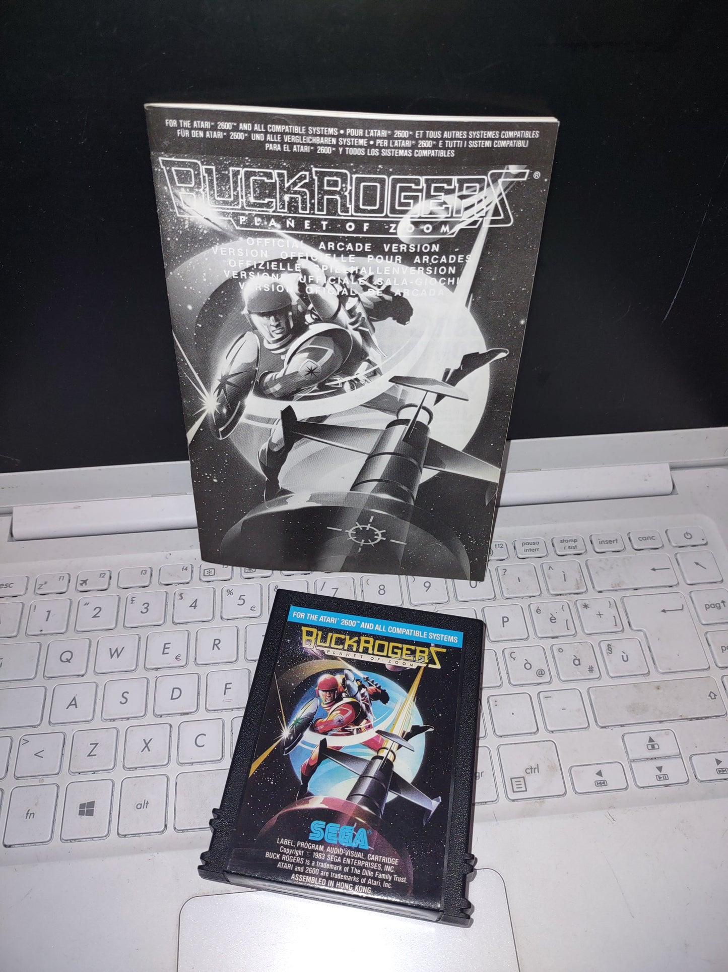 Gioco Atari 2600 sega buck rogers Planet of zoom cartuccia e istruzioni