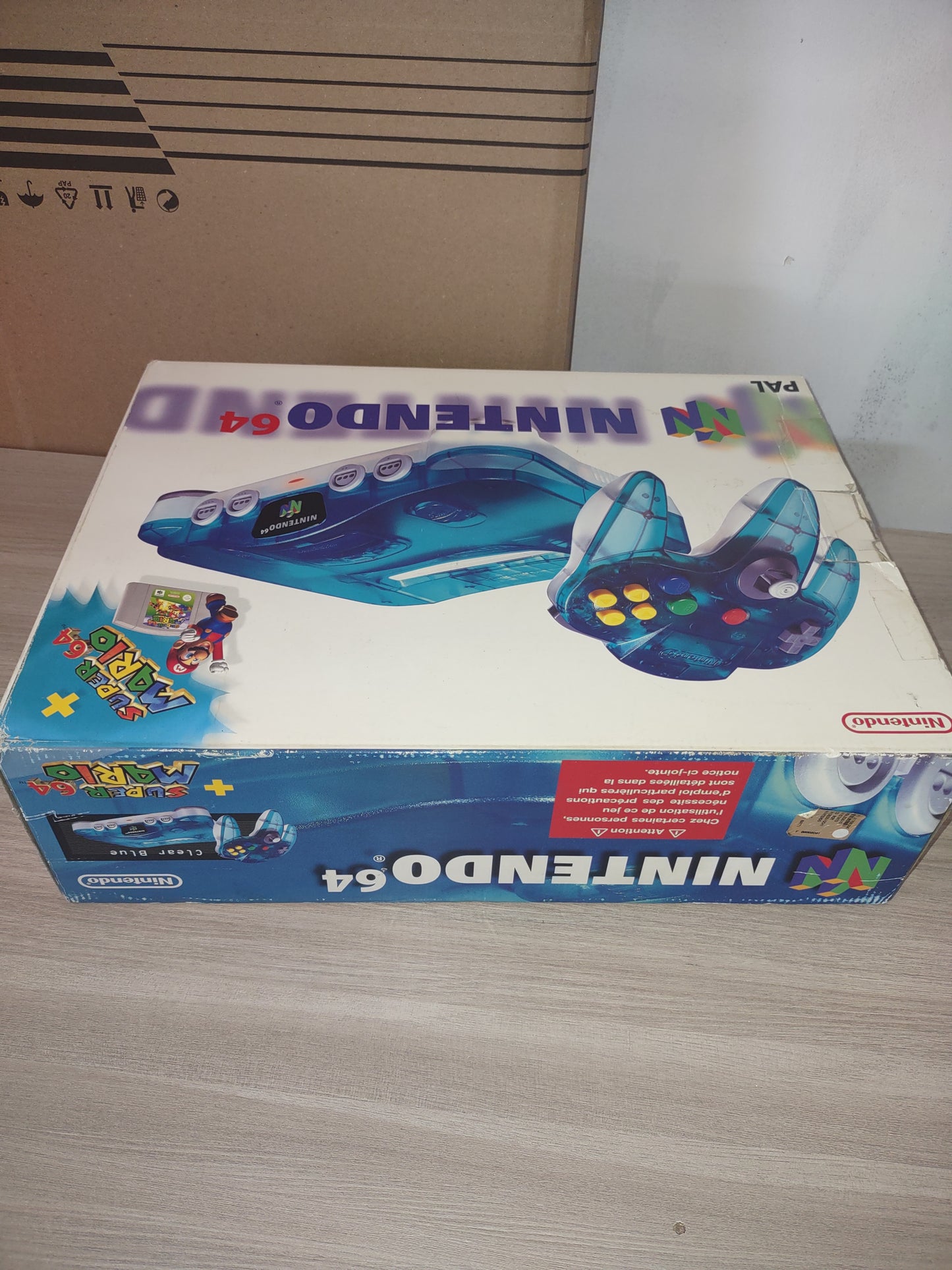 Console Nintendo 64 n64 clear blue con Super Mario 64 Limited PAL EUR