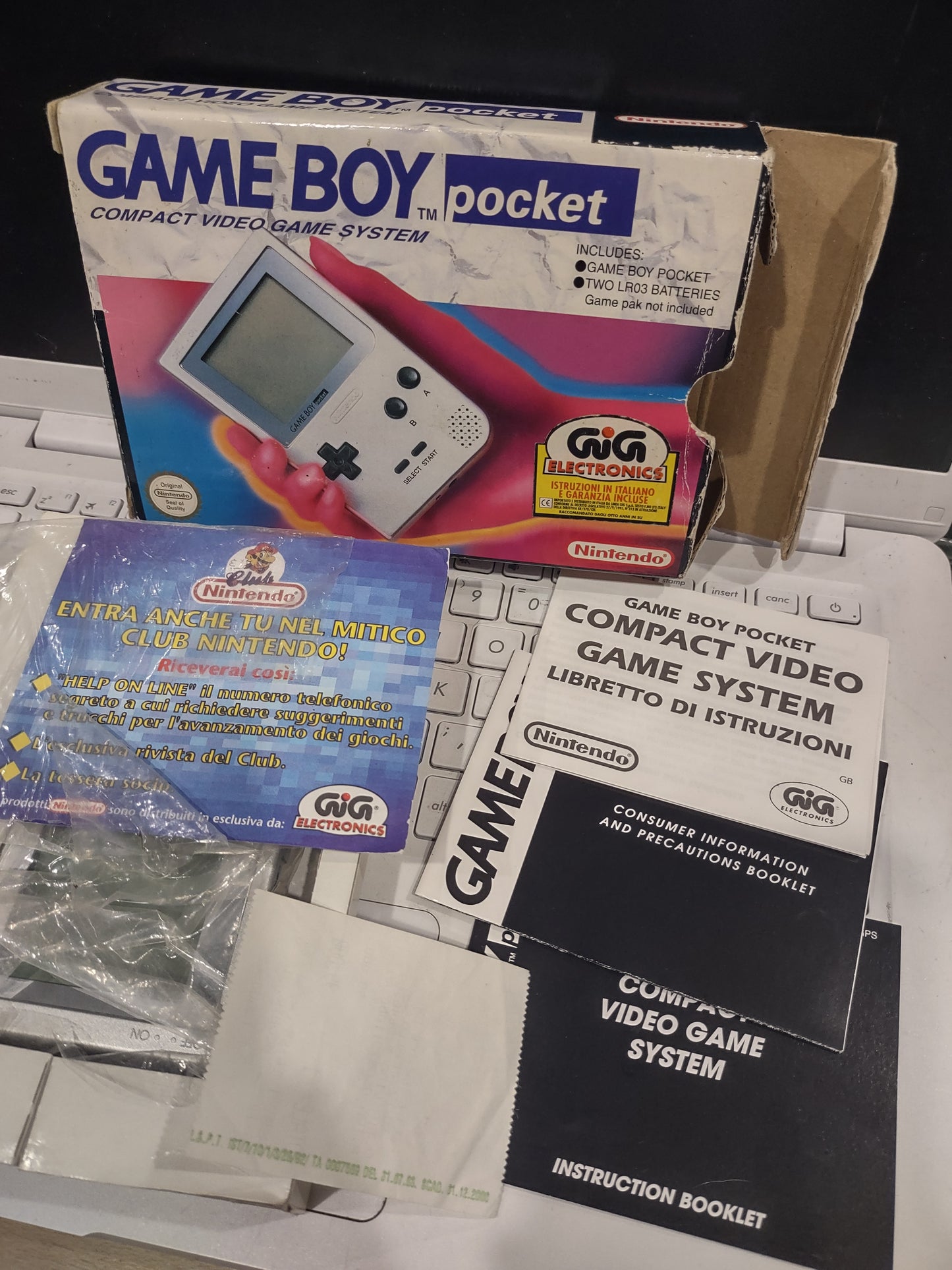 Console Nintendo Game boy Pocket silver