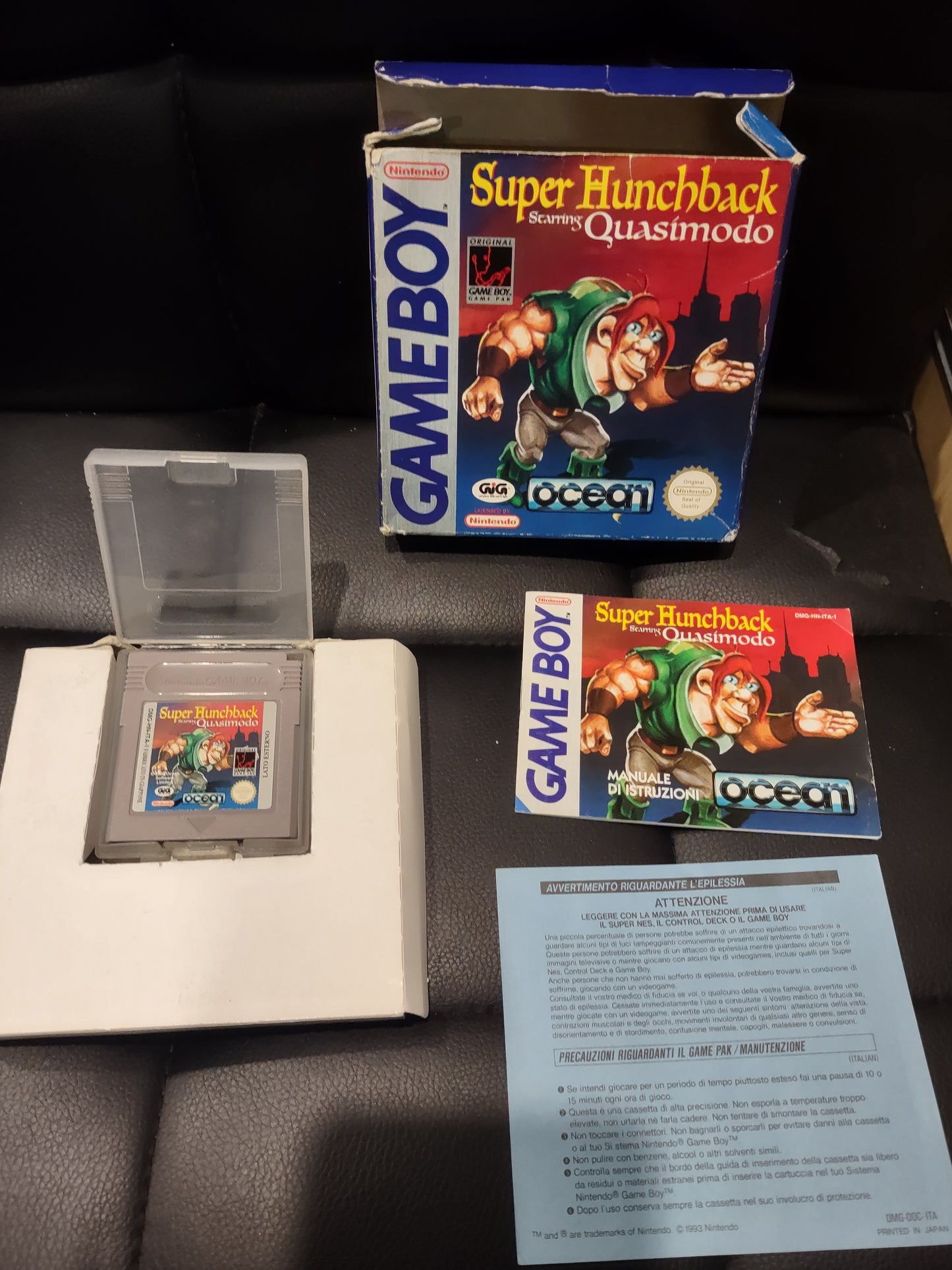 Gioco Nintendo Gameboy super hunchback starring quasimodo giga
