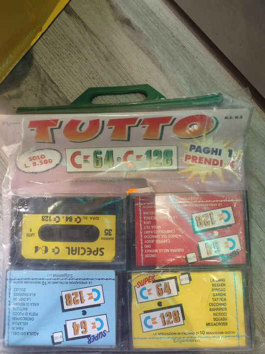 Busta edicola tutto commodore c64 c128 4 cassette