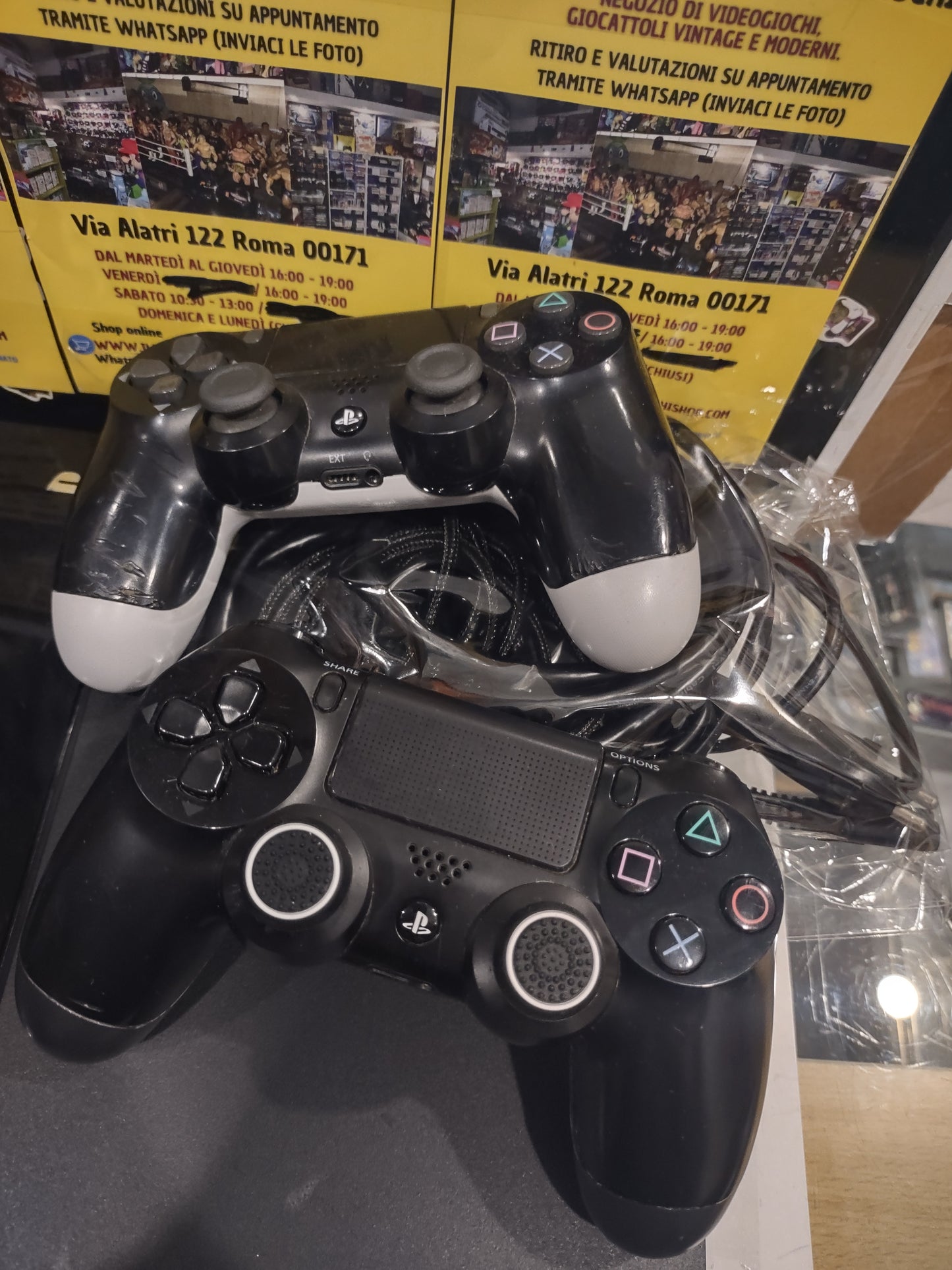 Console PlayStation PS4 fat black 500 GB cavi due controller