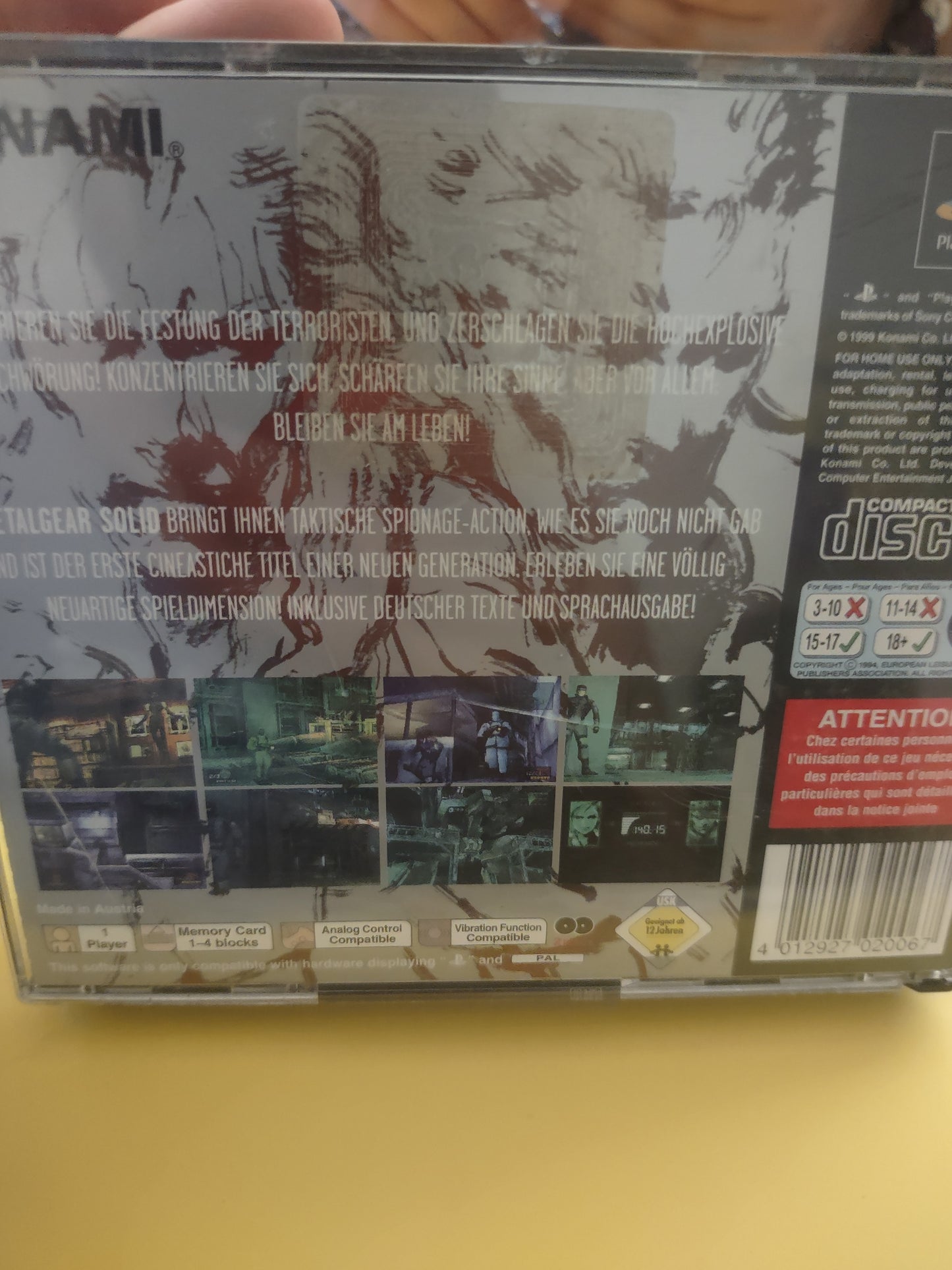 Gioco PlayStation PS1 metal Gear solid + special mission