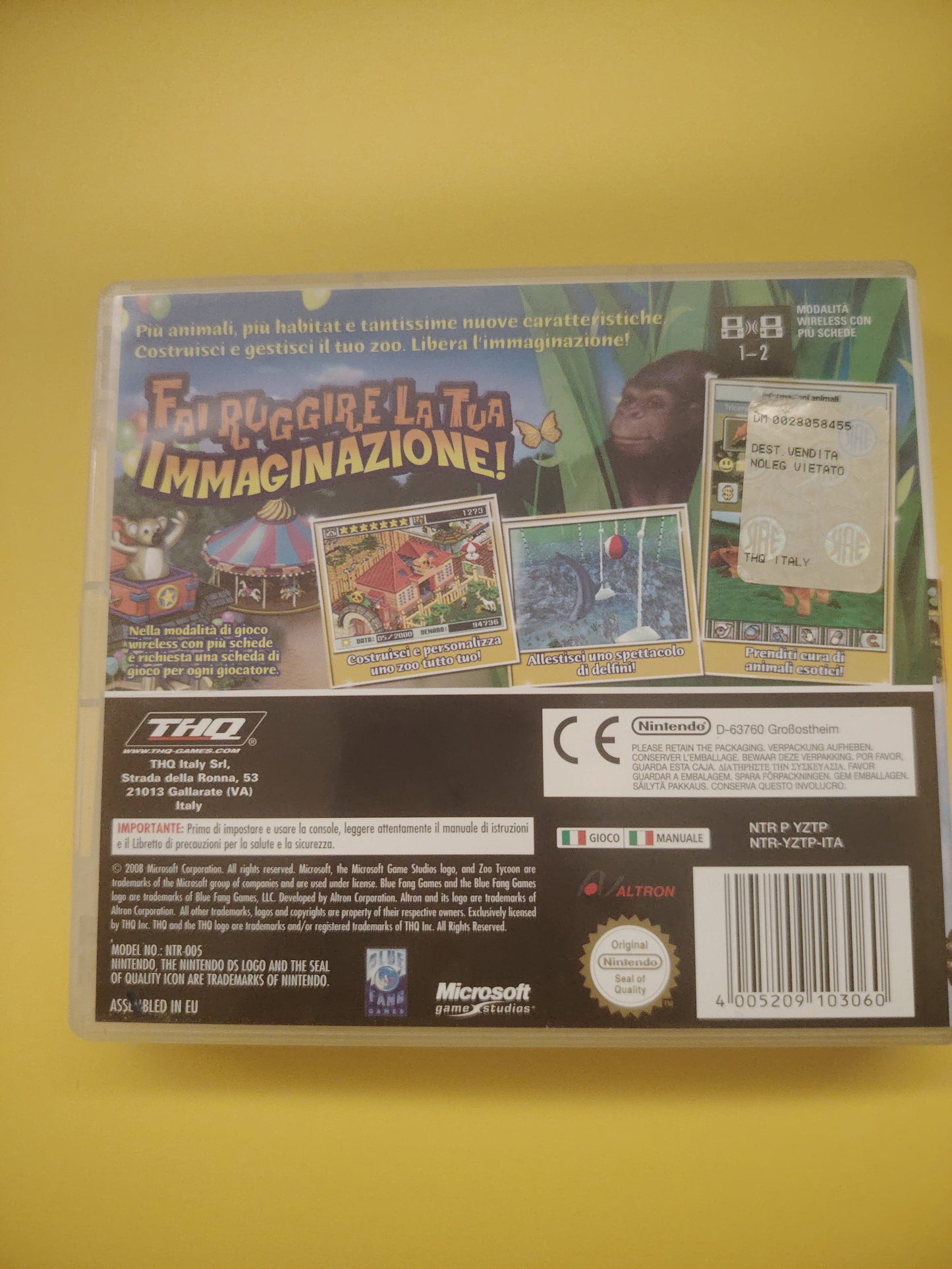 Gioco Nintendo DS zoo tycon 2