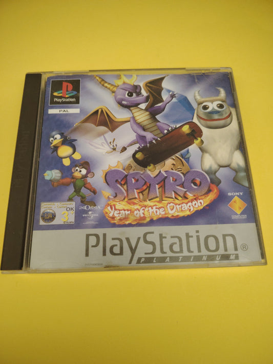Gioco PlayStation 1 Spyro year of the dragon platinum