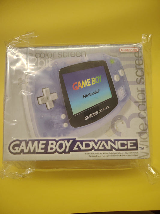 Console Game Boy Advance viola con scatola