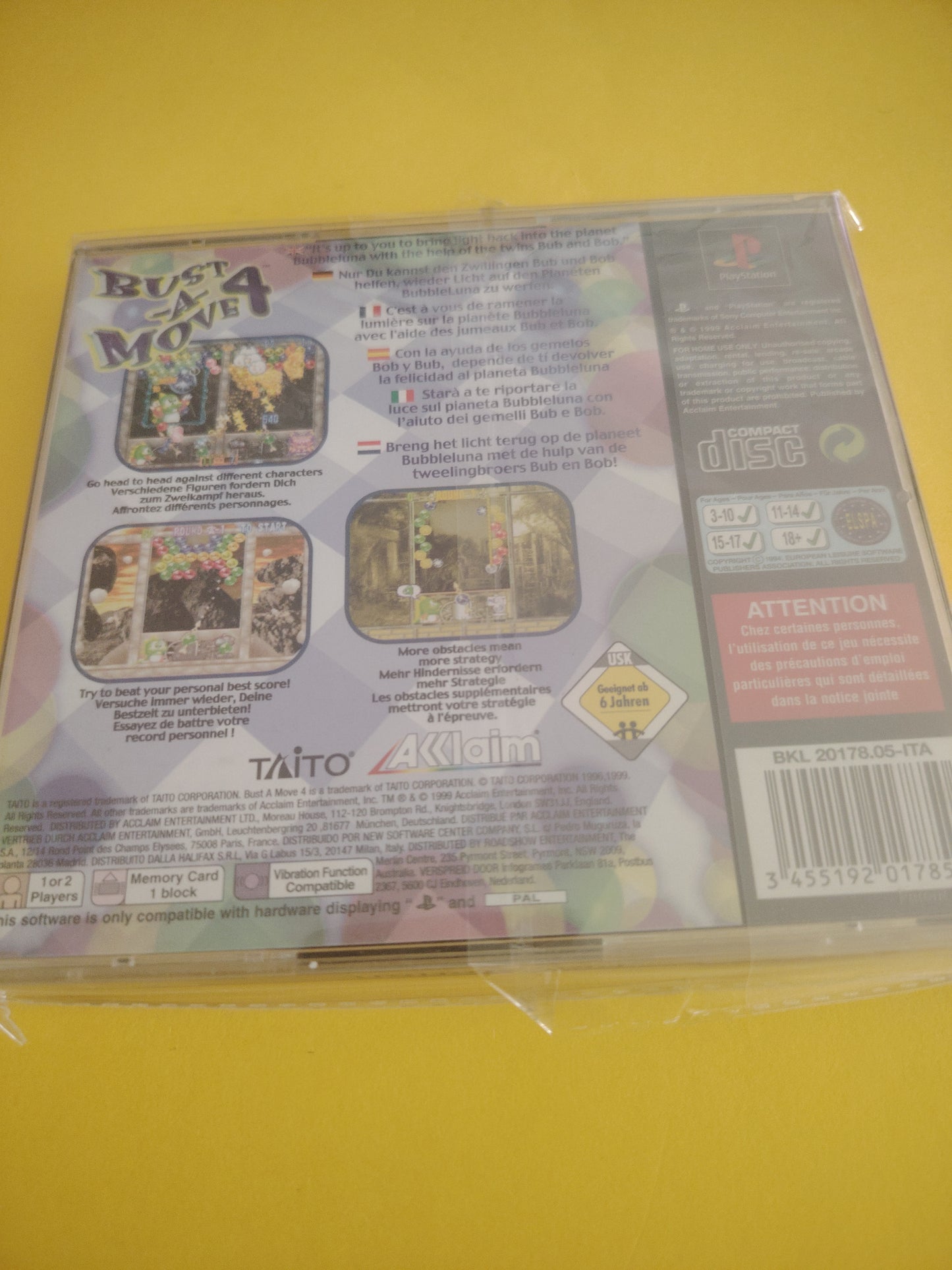 Gioco Playstation 1 Ps1 bust a move 4