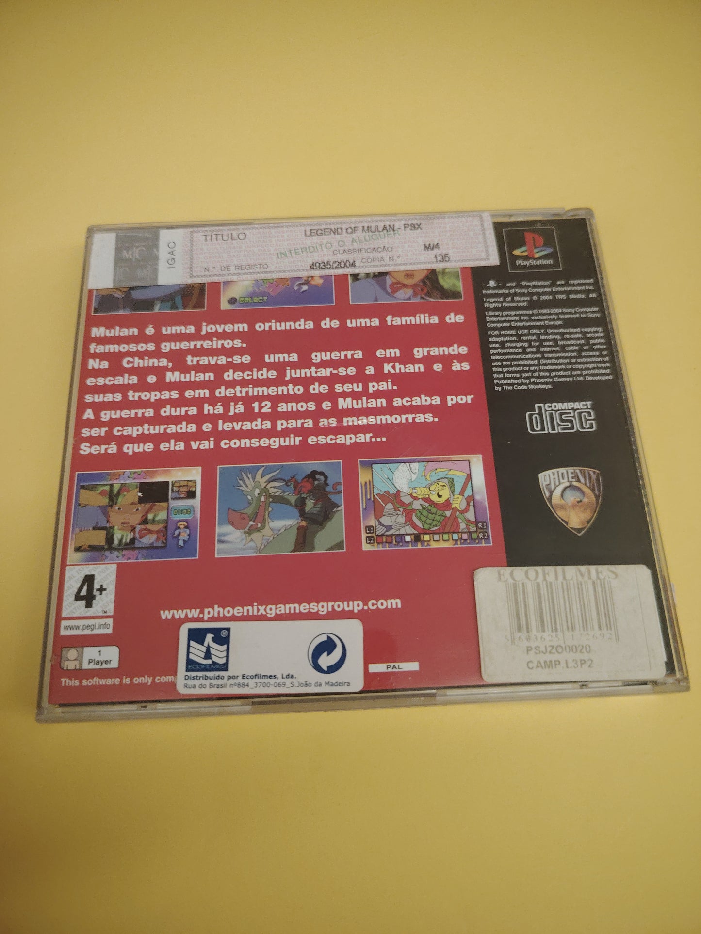 Gioco PlayStation 1 legend of Mulan