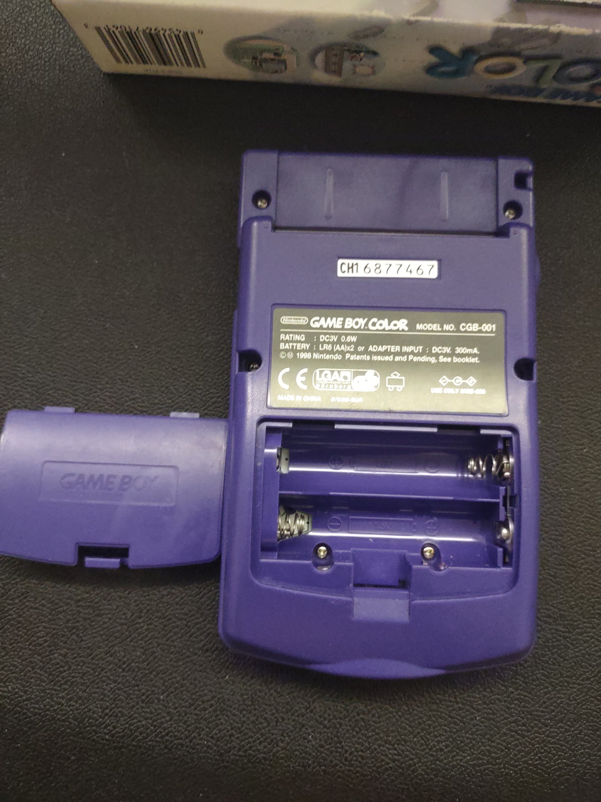 Console Game Boy Color Viola Nintendo + Pokémon cristallo solo cartuccia