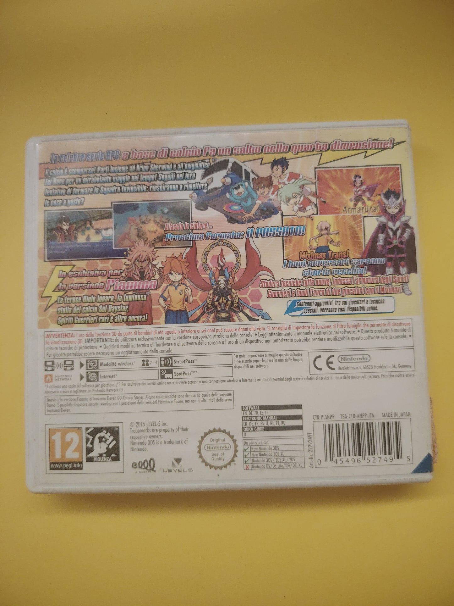 Gioco Nintendo 3DS Inazuma Eleven GO Chrono Stones fiamma