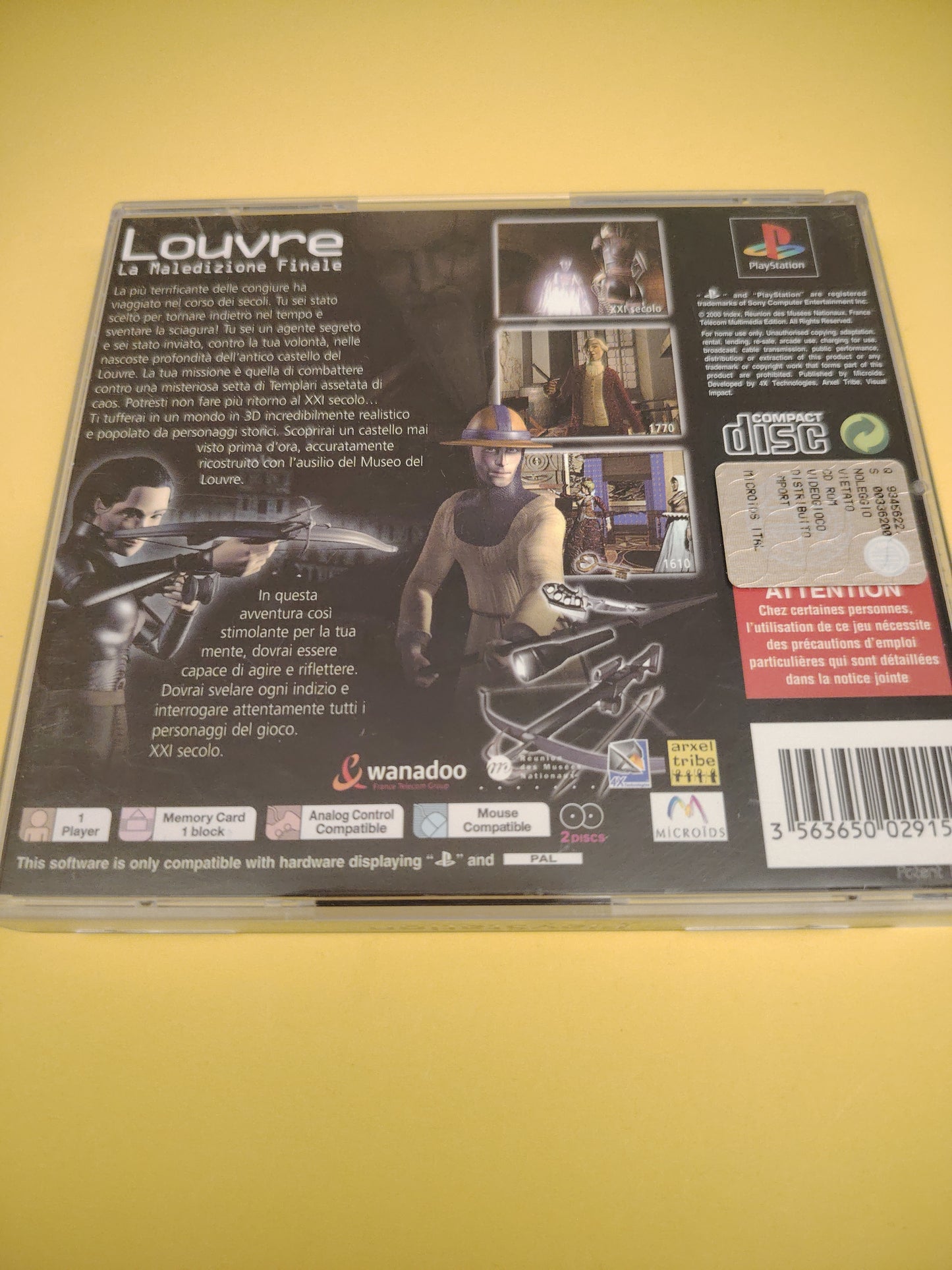 Gioco PlayStation 1 louvre la maledizione finale