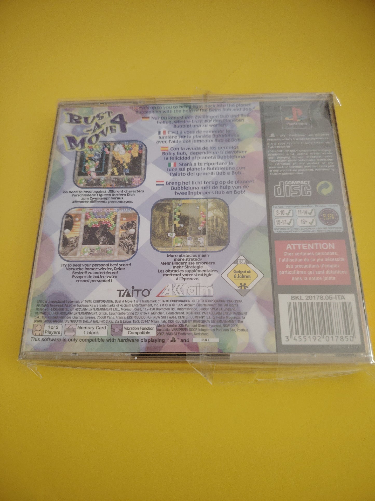 Gioco Playstation 1 Ps1 bust a move 4