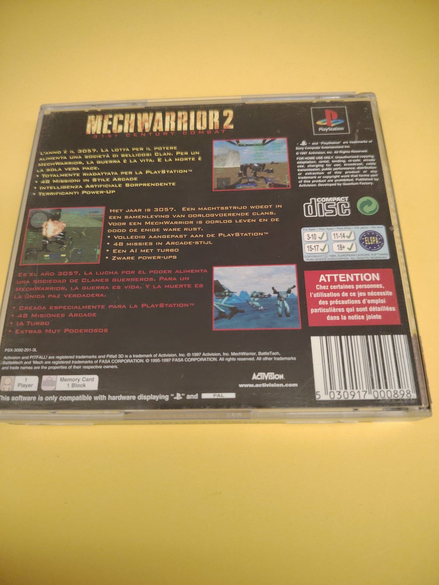 Gioco PlayStation 1 mechwarrior 2