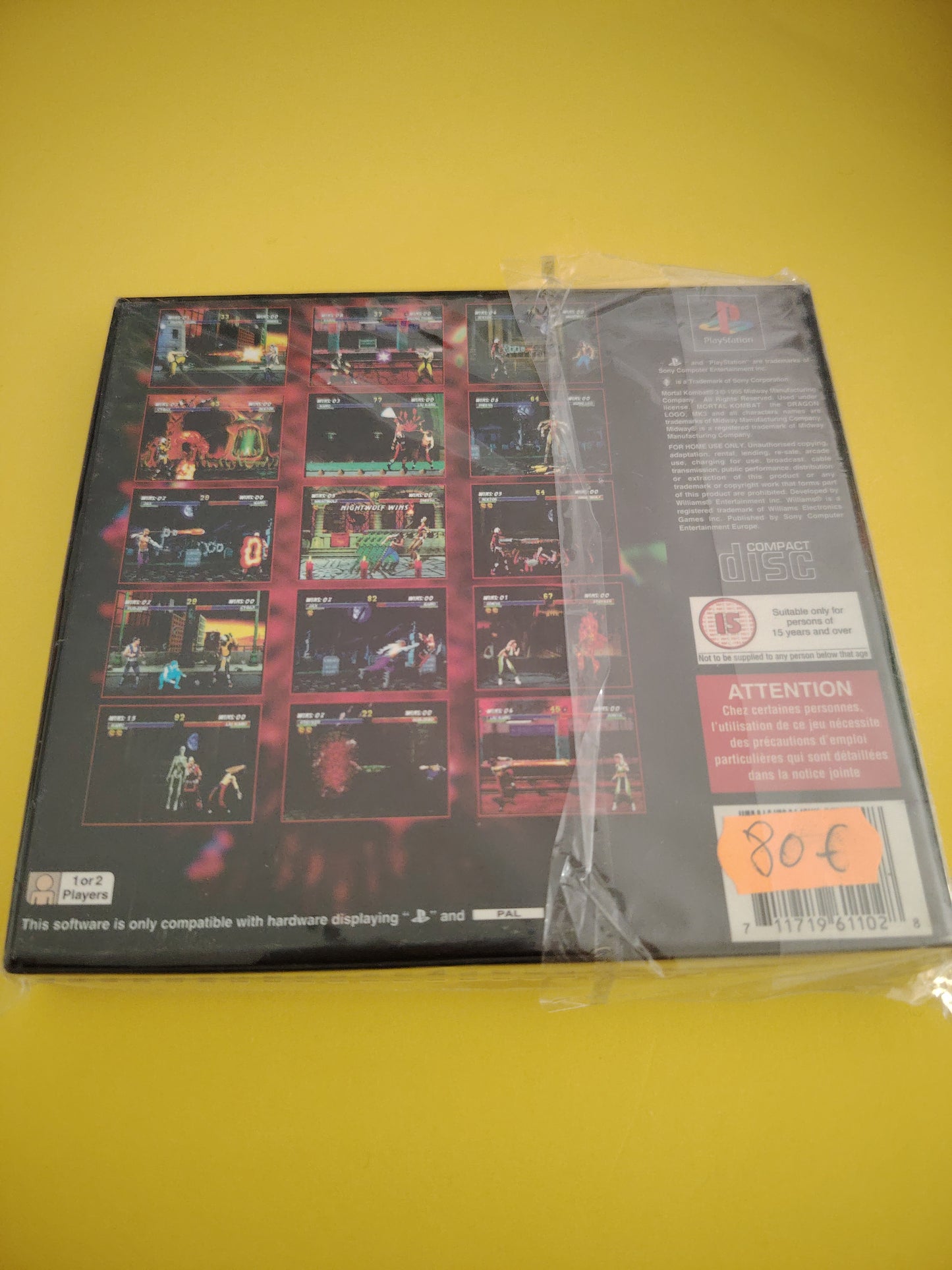 Gioco Playstation 1 Ps1 mortal kombat 3 cofanetto box cartonato