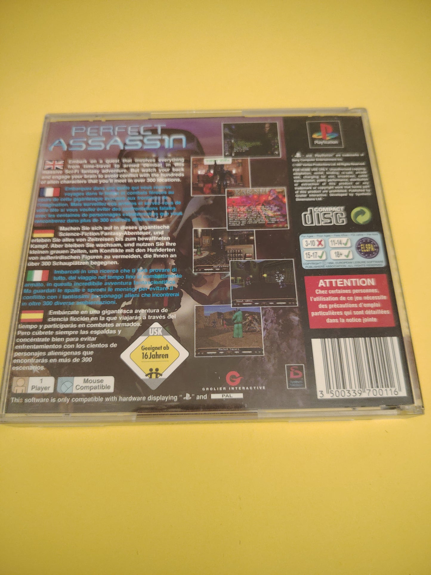 Gioco PlayStation 1 perfect assassin