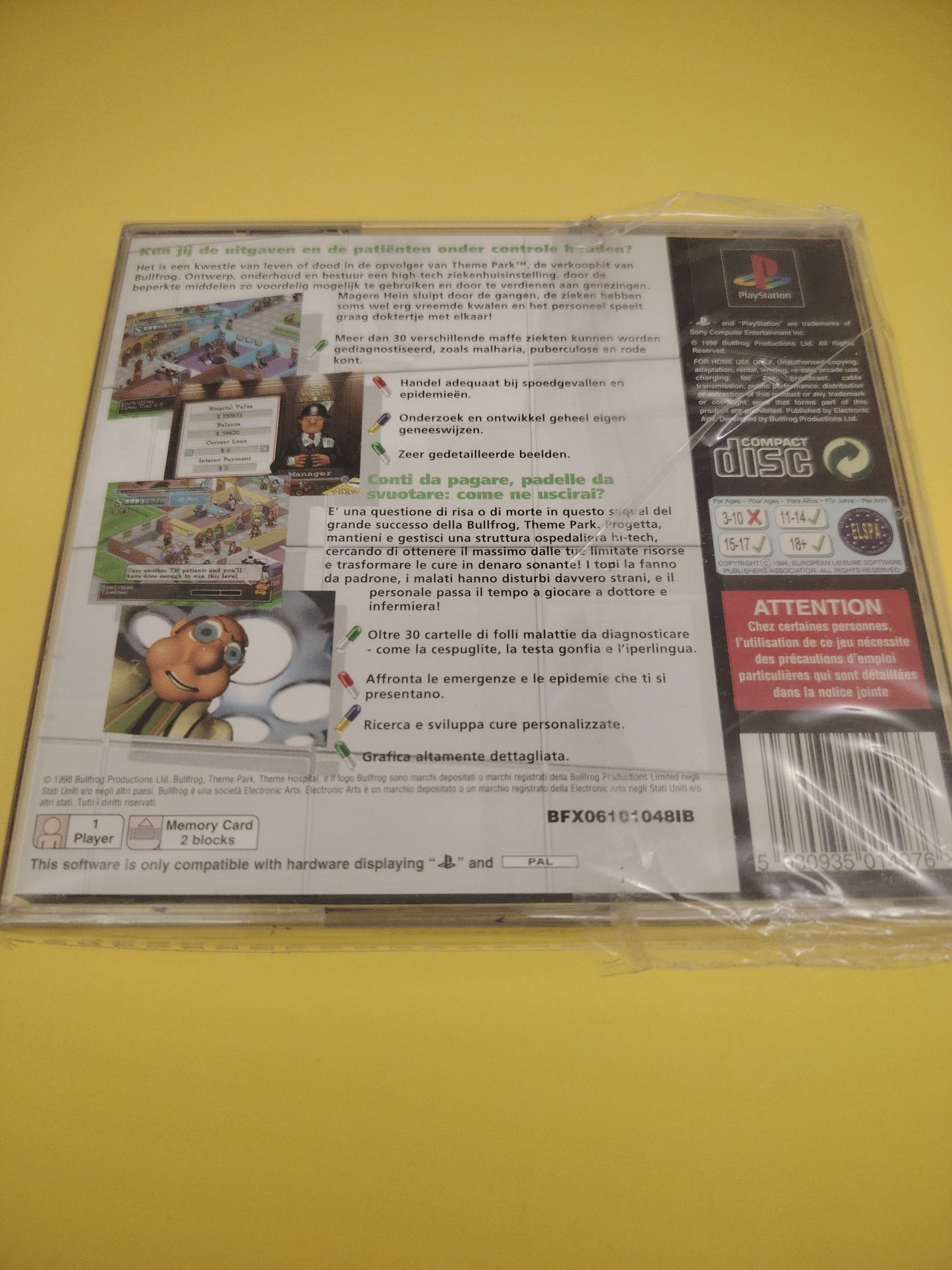 Gioco PlayStation 1 theme hospital