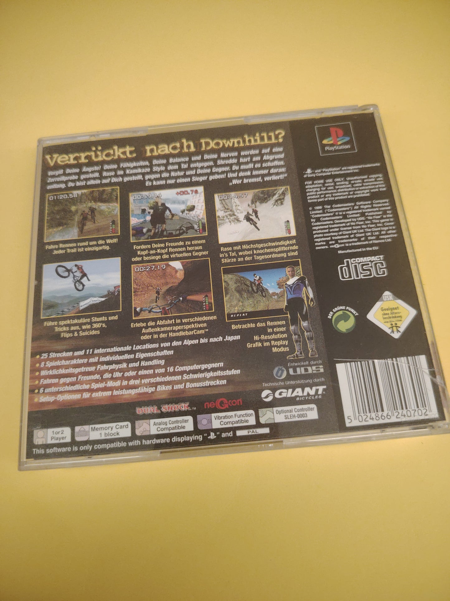 Gioco PlayStation 1 No fear downhill mountain biking
