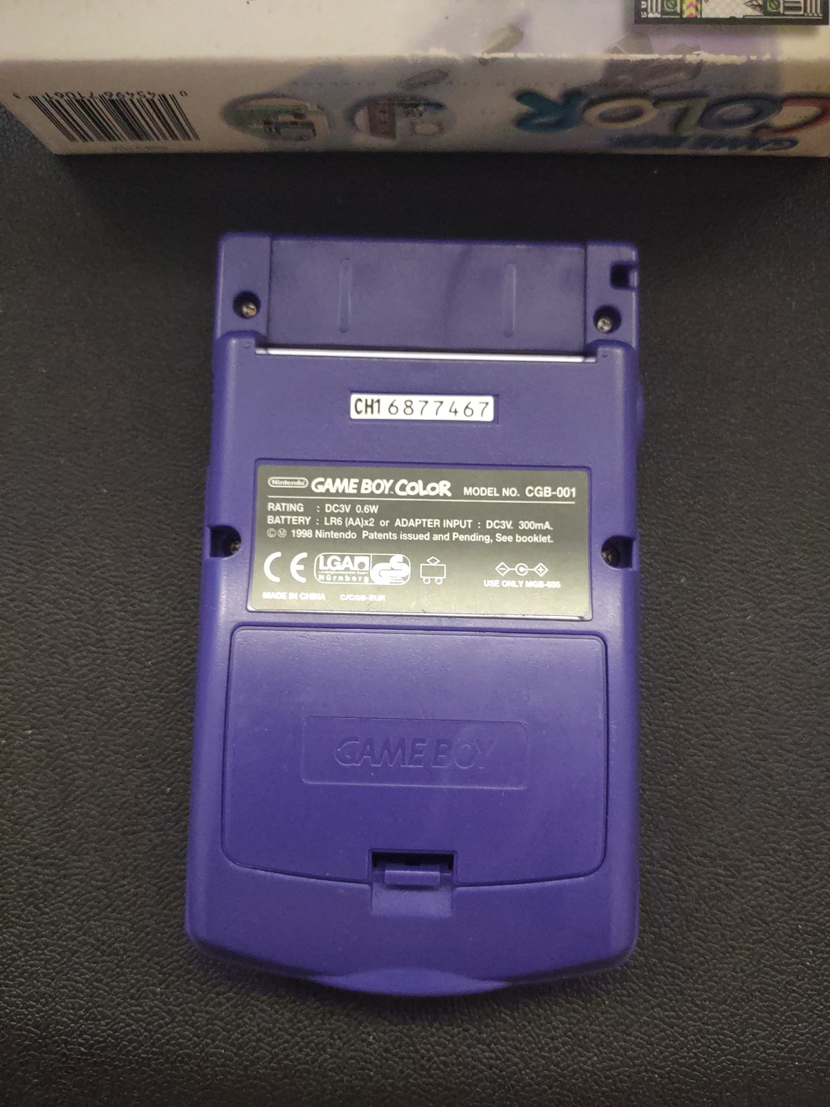 Console Game Boy Color Viola Nintendo + Pokémon cristallo solo cartuccia