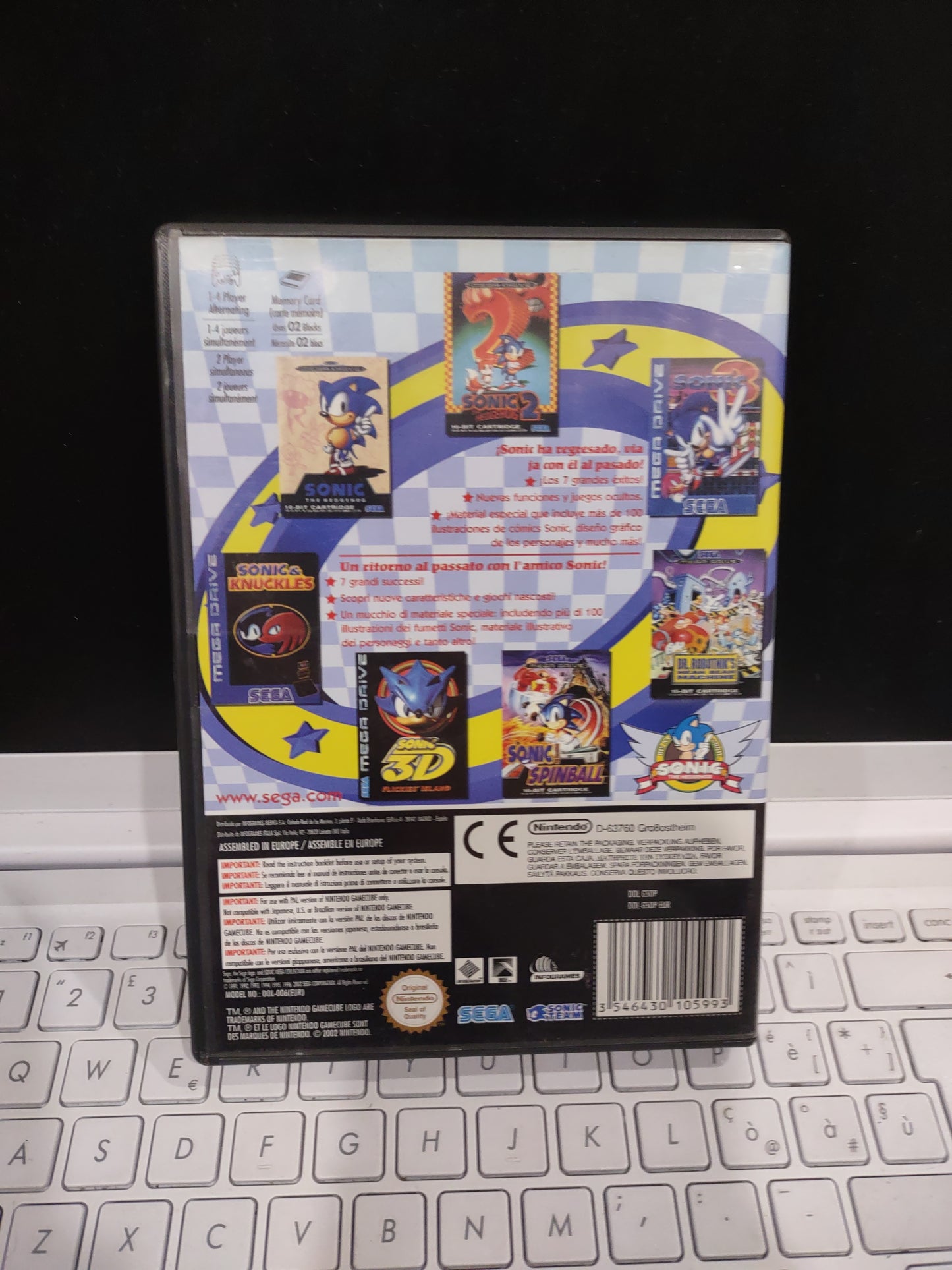 Gioco Nintendo GameCube Sonic mega collection sega PAL