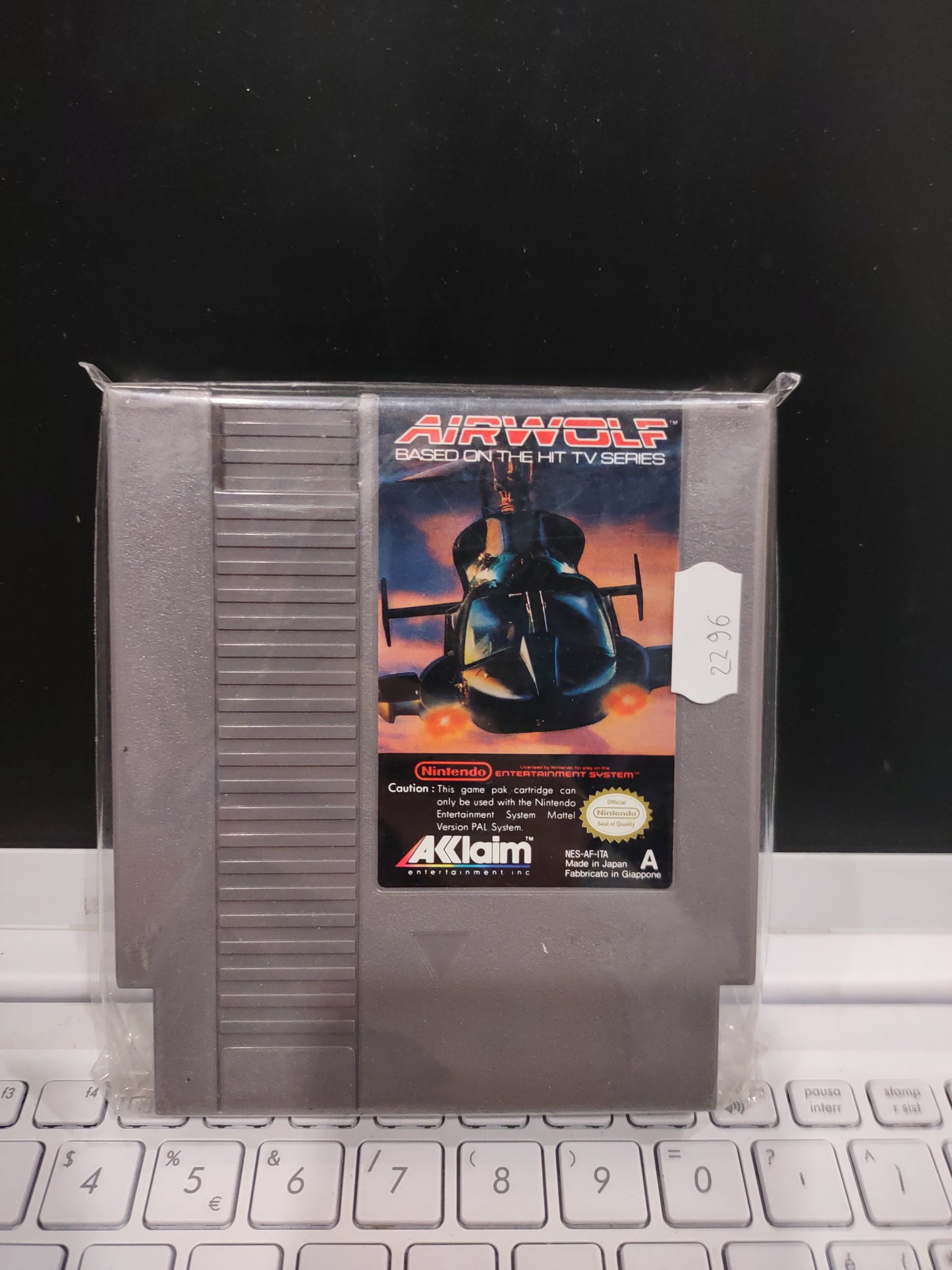 Gioco Nintendo nes airwolf akklaim PAL A ITA