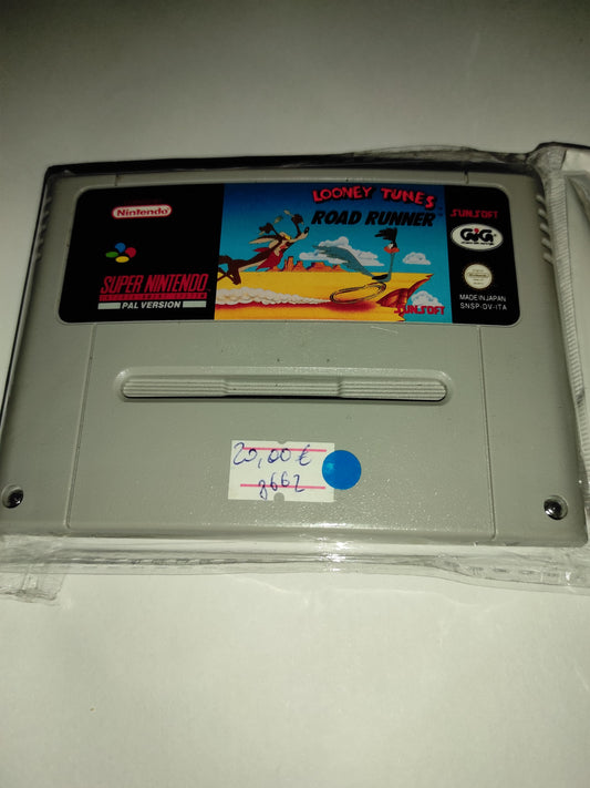 Gioco Nintendo Snes supernintendo Looney Tunes Road Runner PAL gig