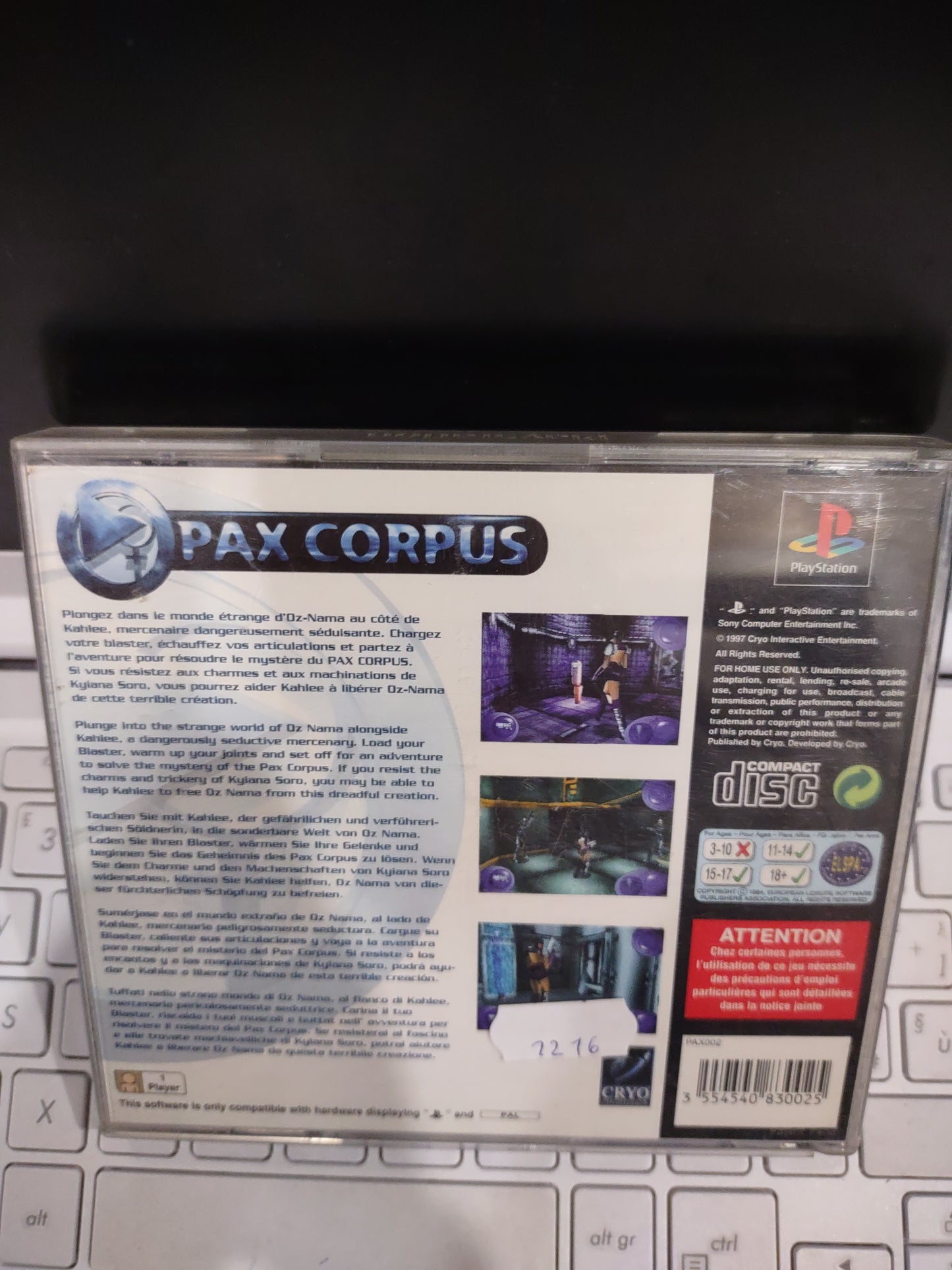 Gioco PS1 PlayStation pax corpus