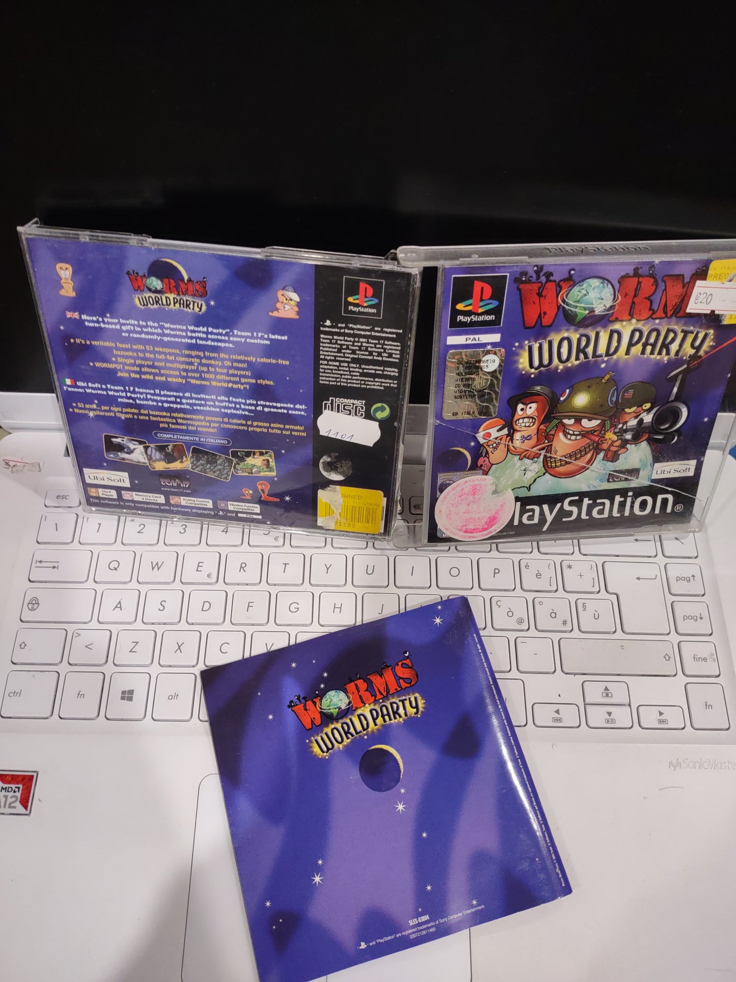 Gioco ps1 PlayStation Worms world party