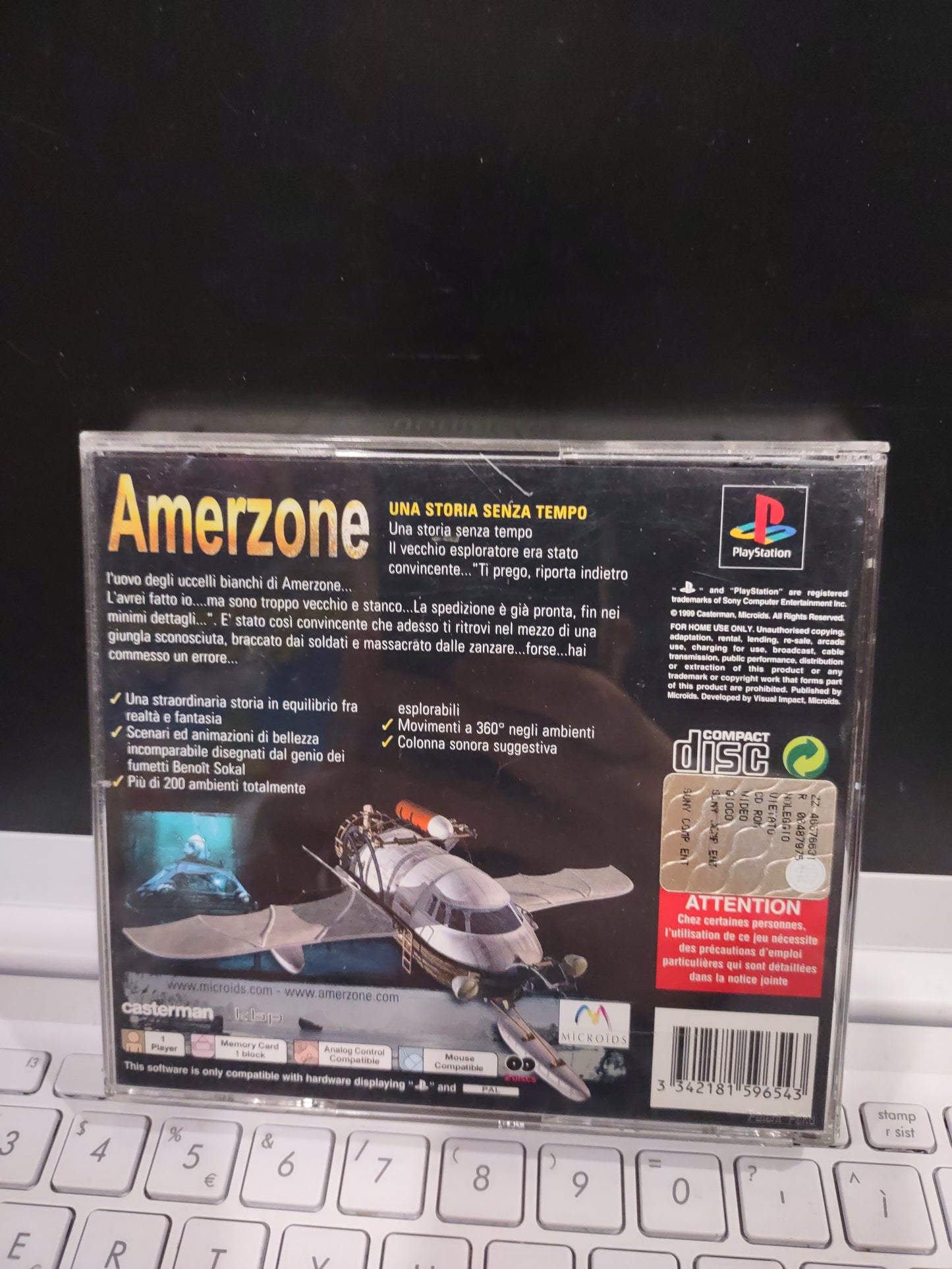 Gioco PS1 PlayStation Amerzone il testamento dell'esploratore