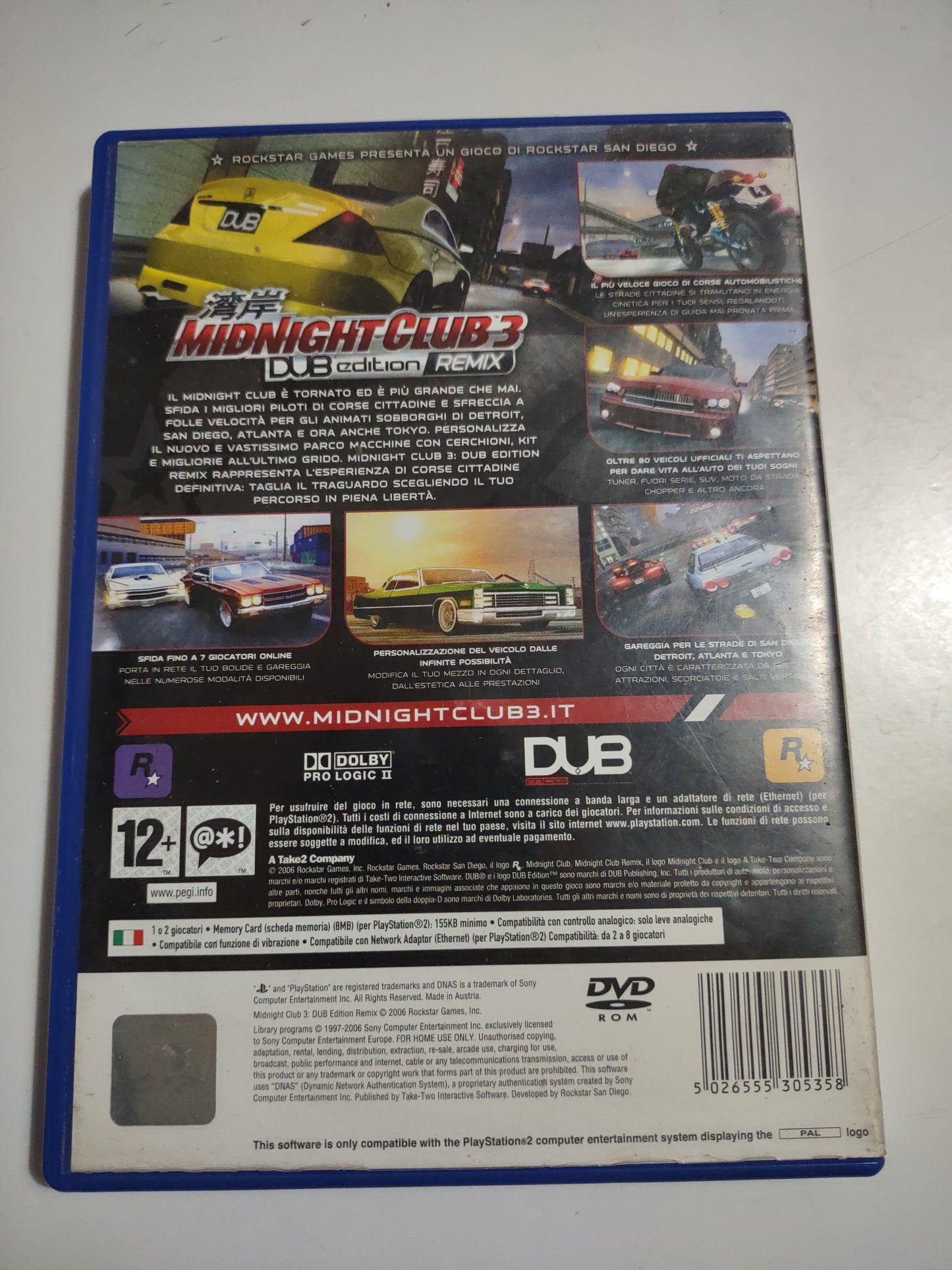 Gioco PlayStation 2 PS2 Midnight Club 3