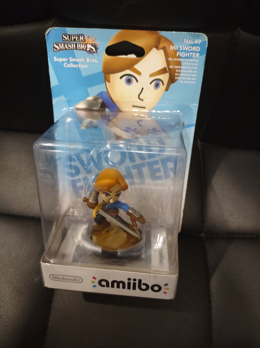 Amiibo super Smash Bros Mii sword fighter Nintendo