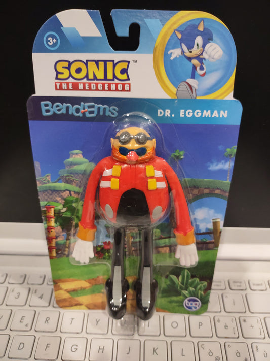 Action figure Sonic the hedgehog bendems personaggio dottor eggman