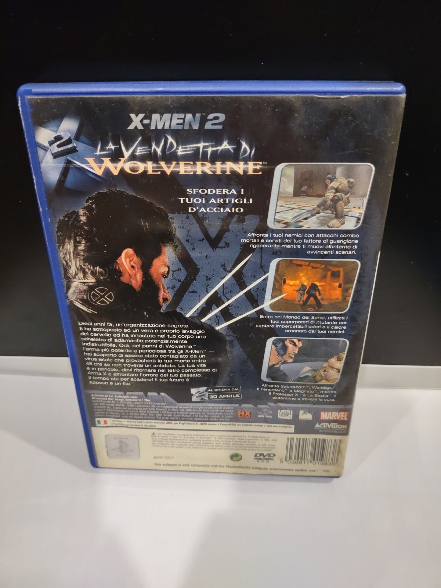 Gioco PS2 PlayStation 2 la vendetta di Wolverine x-men 2