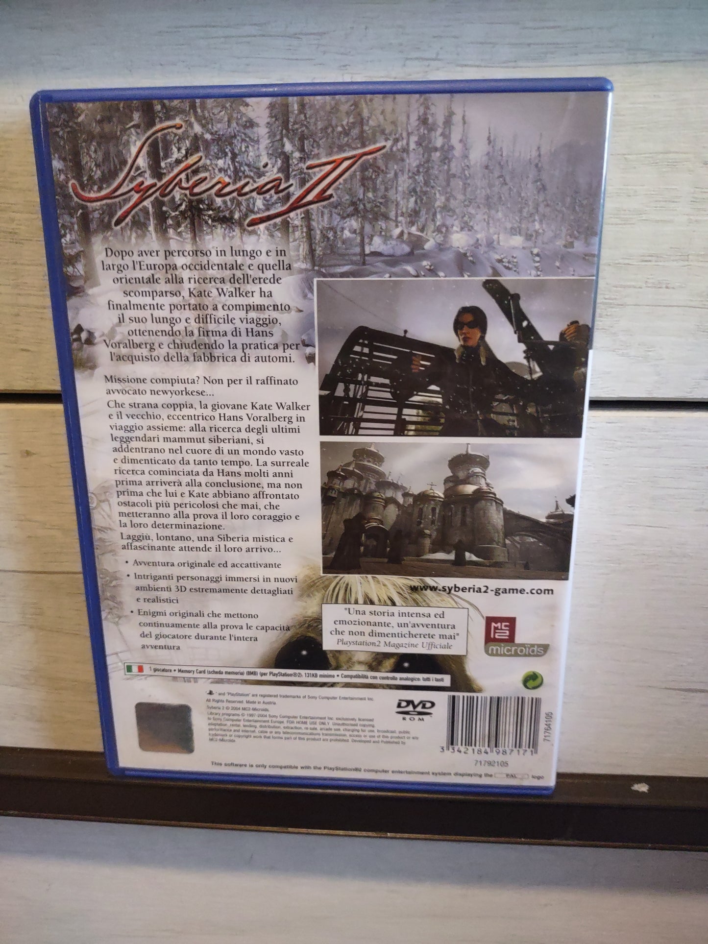 Gioco PS2 PlayStation Syberia 2