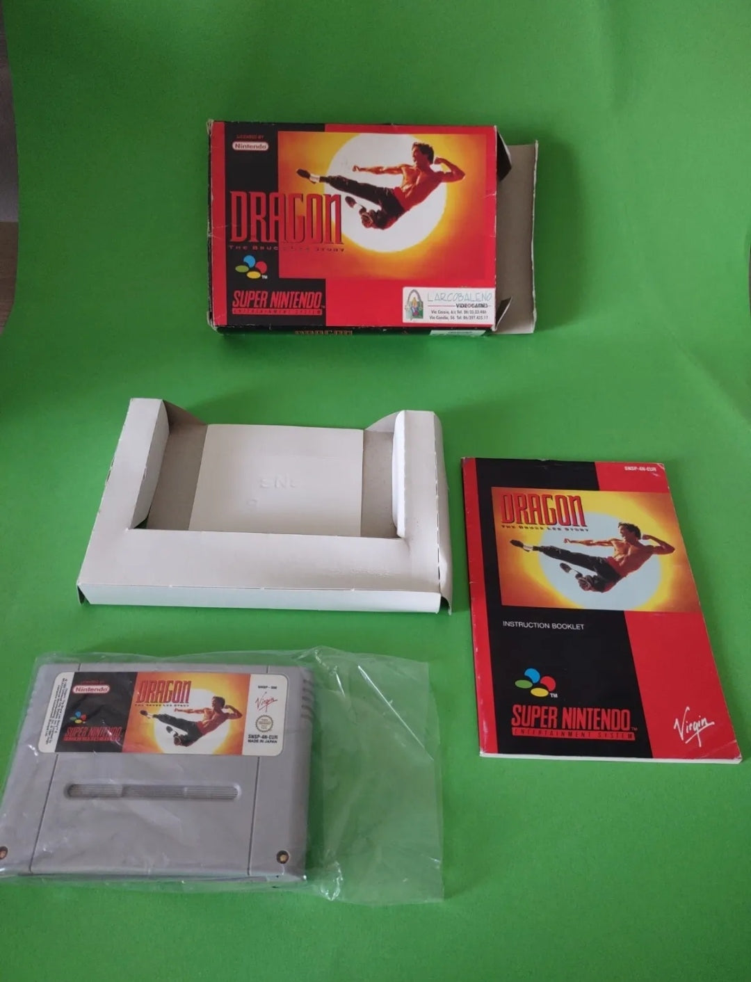 Gioco Nintendo Snes Dragon the  Bruce Lee Story completo PAL Eur