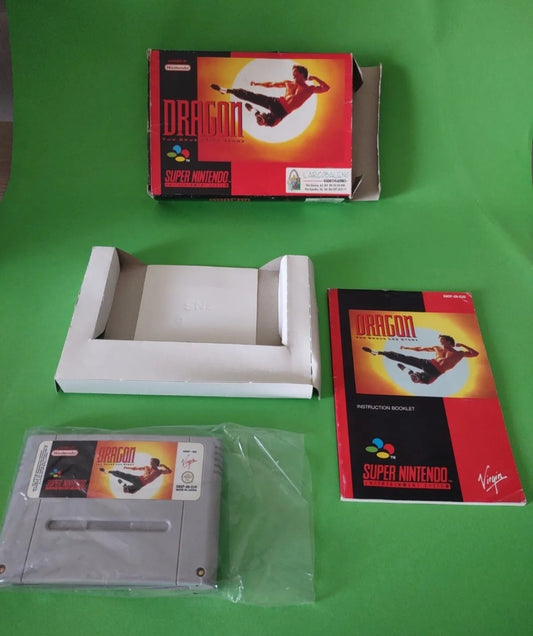 Gioco Nintendo Snes Dragon the  Bruce Lee Story completo PAL Eur