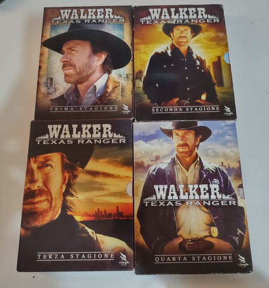 Lotto bundle DVD serie TV Walker TEXAS ranger 1-4 stagione