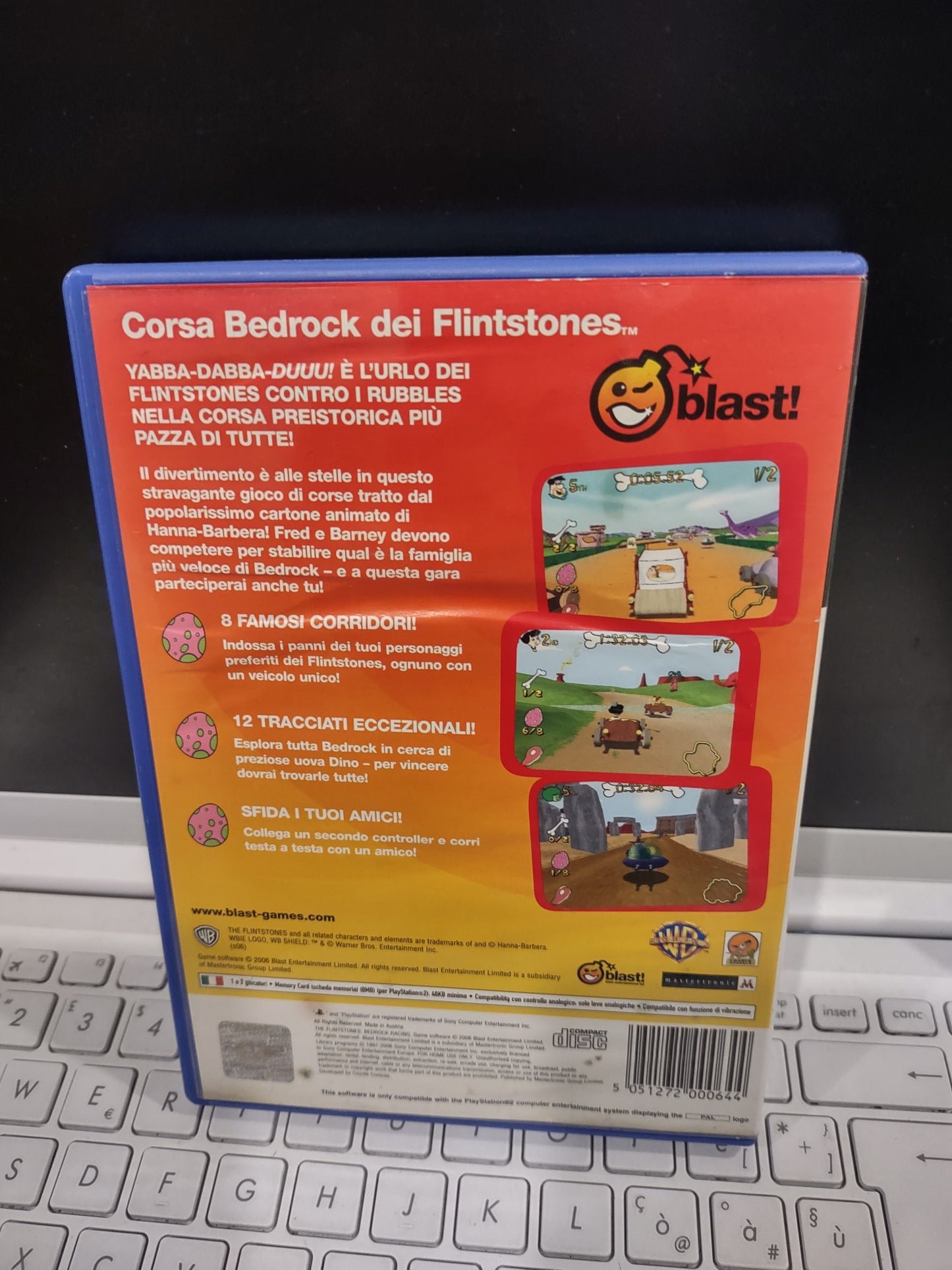 Gioco ps2 PlayStation corsa bedrock dei Flintstones