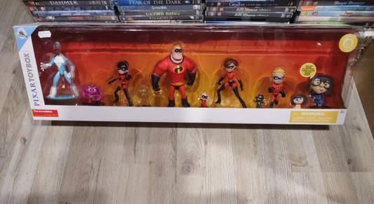 Toy Box Disney Pixar the incredibles gli  Incredibili set completo nuovo 11 figure